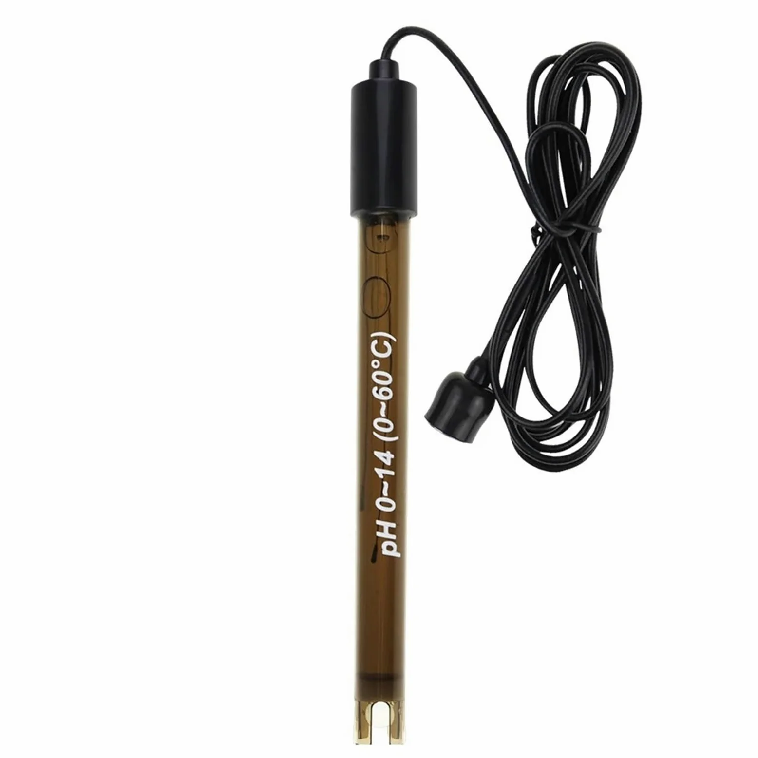 Sonda de pH for piscinas con conector BNC de 50 ohmios, cable de 200 cm, for hidroponía y acuarios. Incluye sonda for medir el pH del agua.