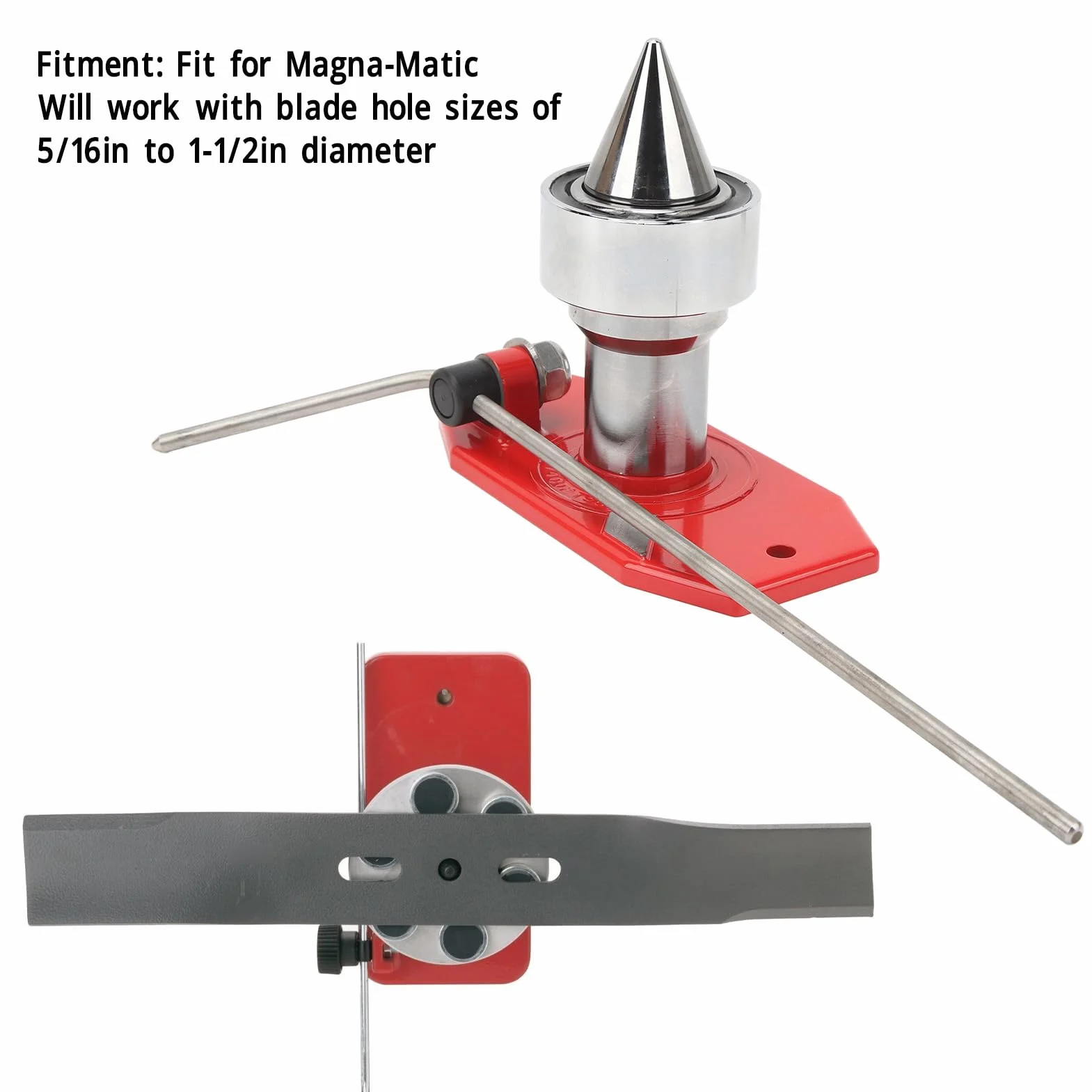 Cryfokt Balanceador de Cuchillas para Cortacésped, Montaje en Pared, Instrumento de Equilibrio de Cuchillas de Construcción Sólida mag 1000 de Alta Resistencia para Matic, Varilla de Calibre