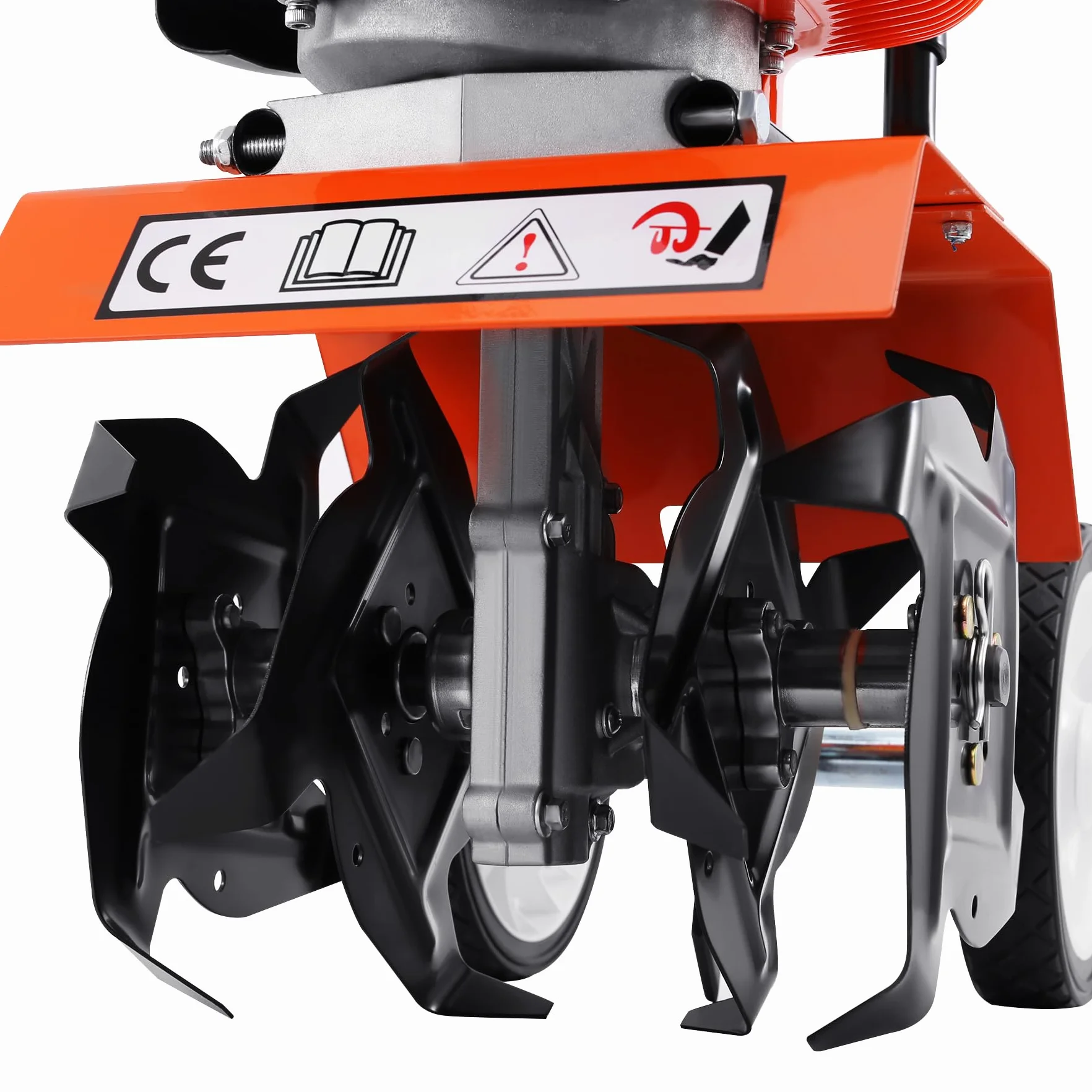 Samger Cultivador Motorazada 2 Tiempos 52CC Motoazada Gasolina 1.65KW Motocultor Caña Motor Cultivador Gasolina Jardín Rotovator, Anchura de Trabajo 28cm, Profundidad de Trabajo 10cm