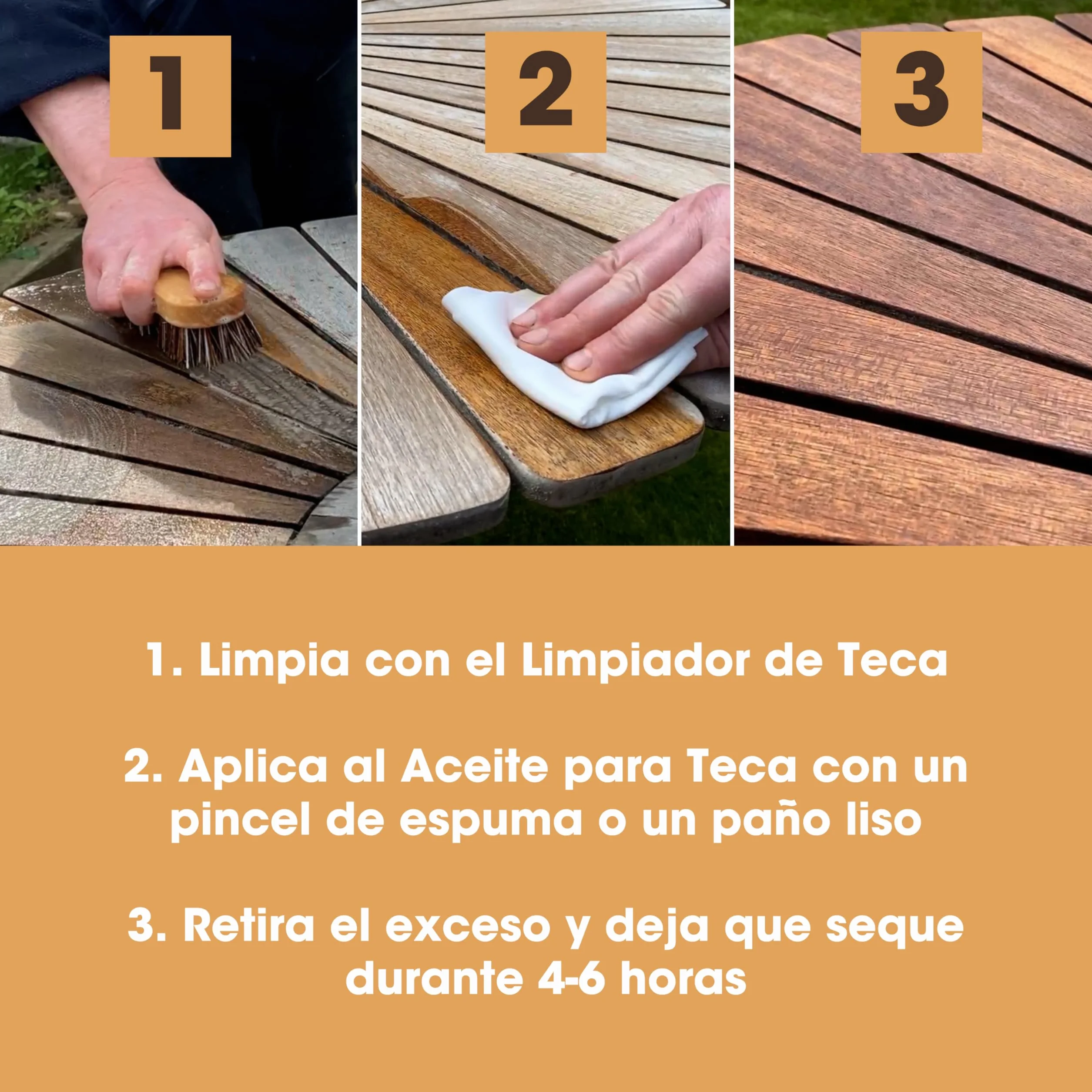 Aceite de teca para madera Furniture Clinic – 500 ml – Restaura y previene la sequedad en muebles de madera de exterior e interior – Tratamiento protector y restaurador de secado rápido