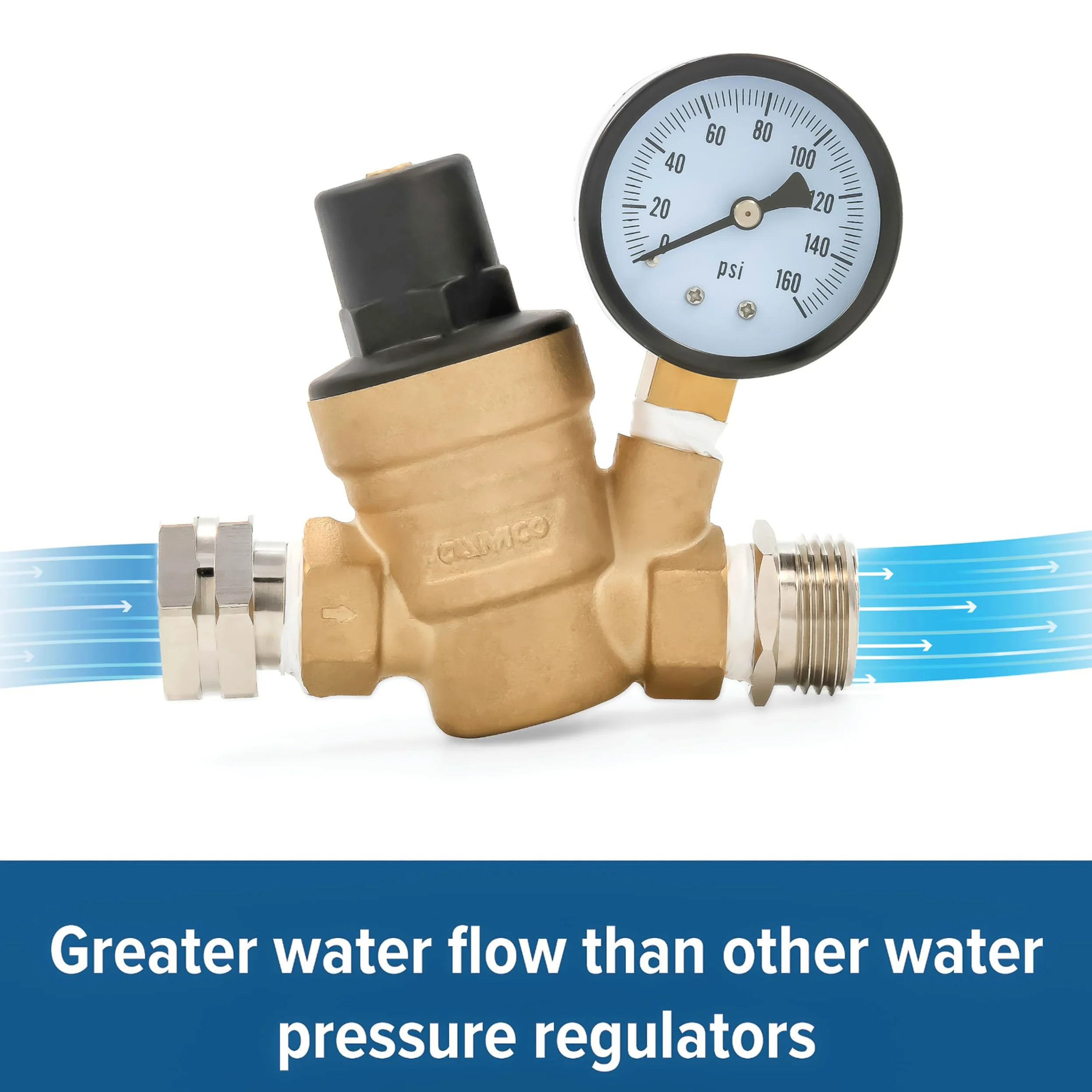 Camco latón regulador de presión de Agua