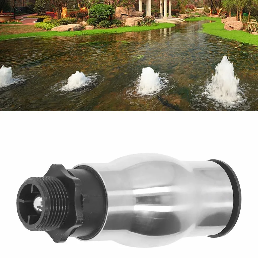 Boquilla de pulverización de acero inoxidable 304 G1 rosca macho para chorro de espuma de champán para estanque, lago, agua, jardín, decoración de paisaje