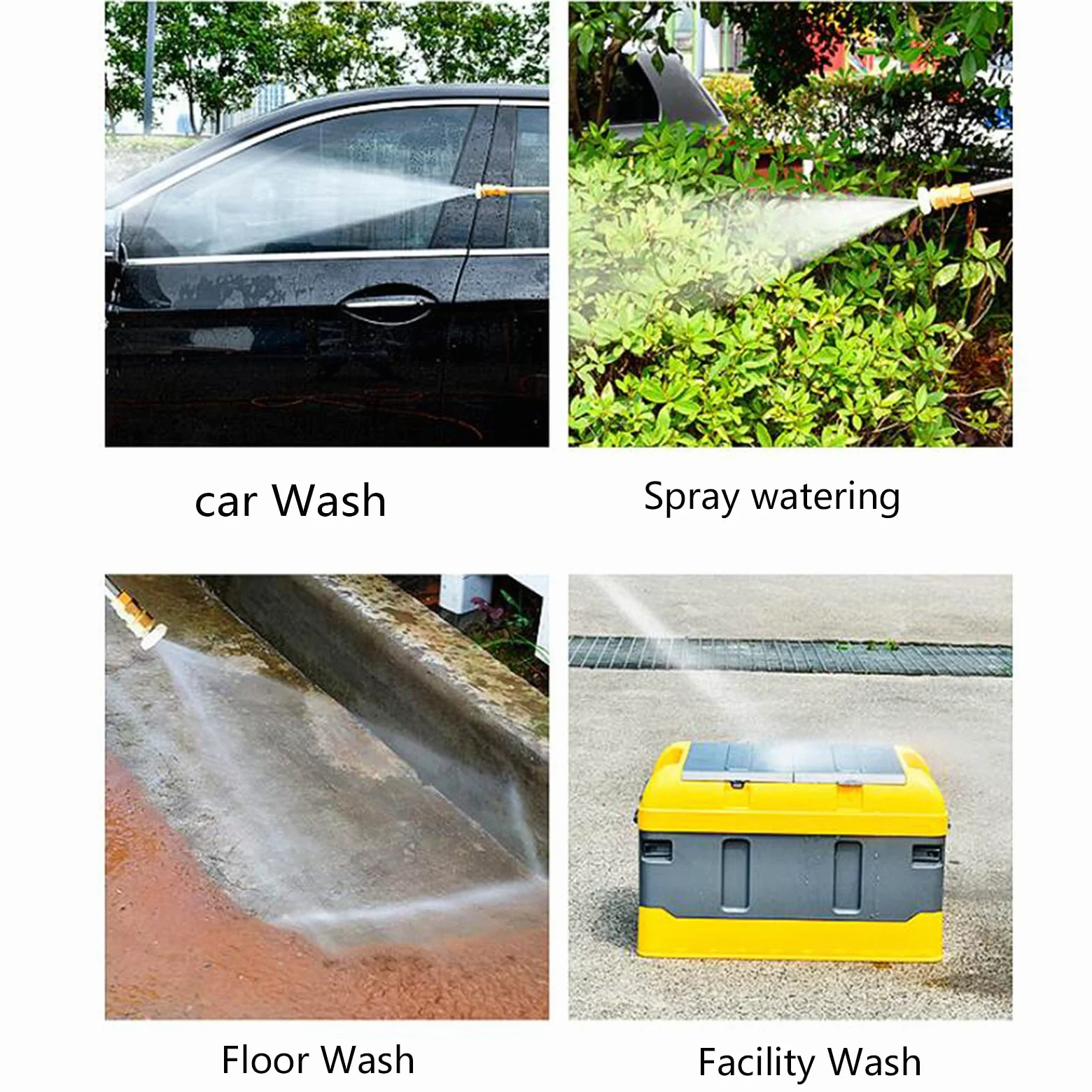 Lavadora a presión Lavado a chorro for autos Lavado de patio Boquilla de lanza Boquilla turbo inalámbrica Eléctrica de alta potencia Batería de litio Lavado de autos Bomba de agua portátil 30bar 320W