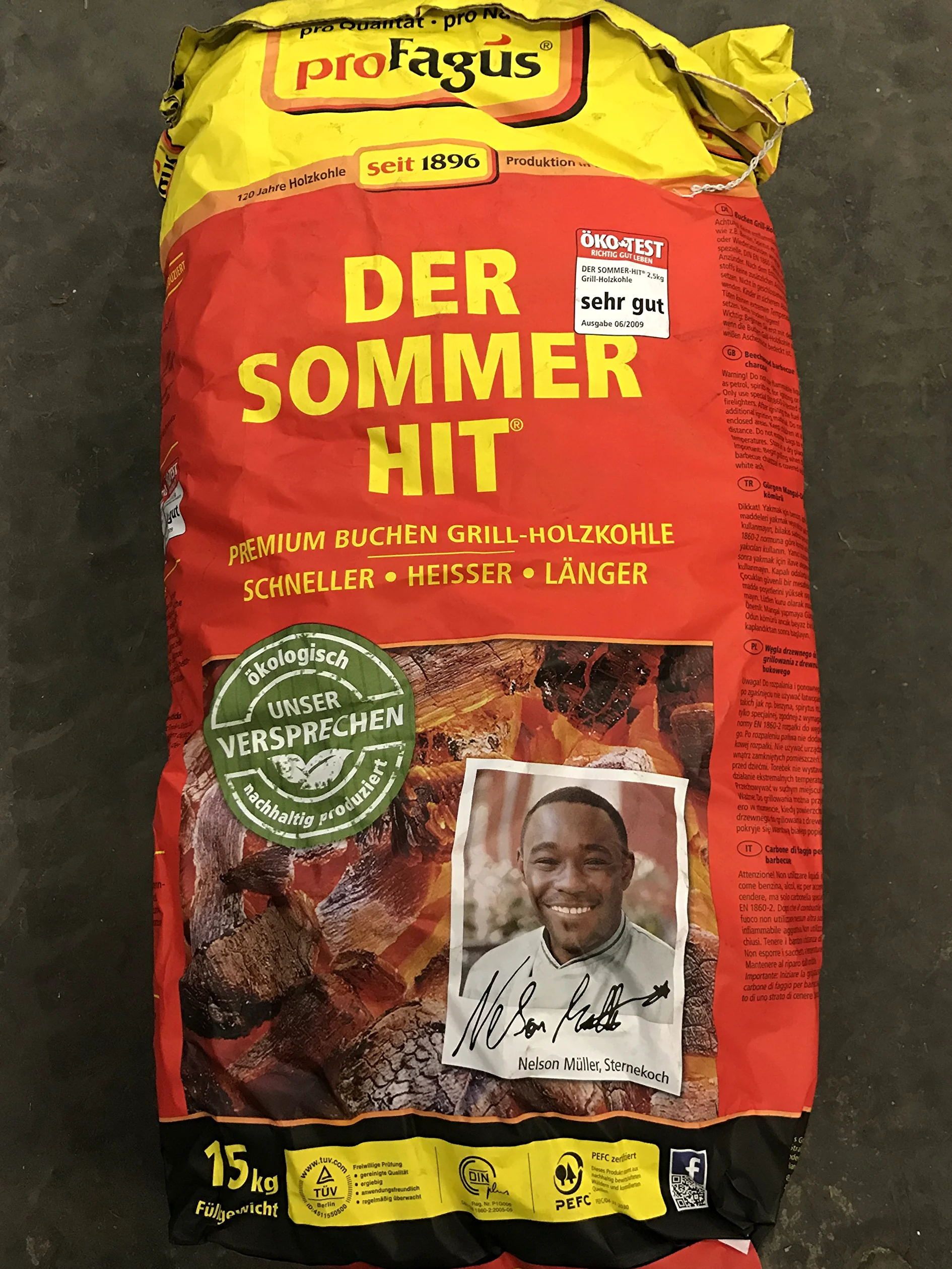 Profagus Carbón Vegetal 15KG Saco Sommerhilt