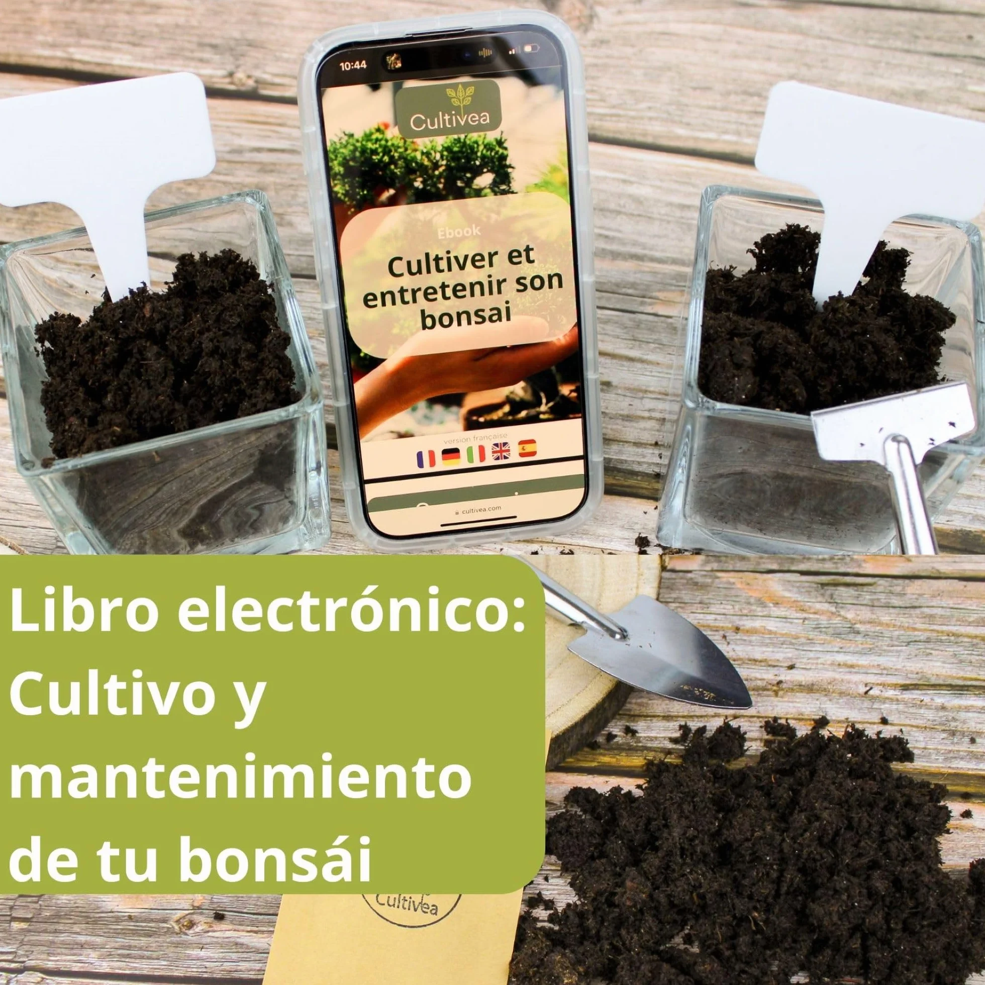 Cultivea® Juego de 32 Herramientas Completas para bonsái - Herramientas de Acero - Jardín - Tijeras para bonsái y Cuidado de Plantas - Tijeras - Alicates - Poda de bonsái - Alambre de Aluminio