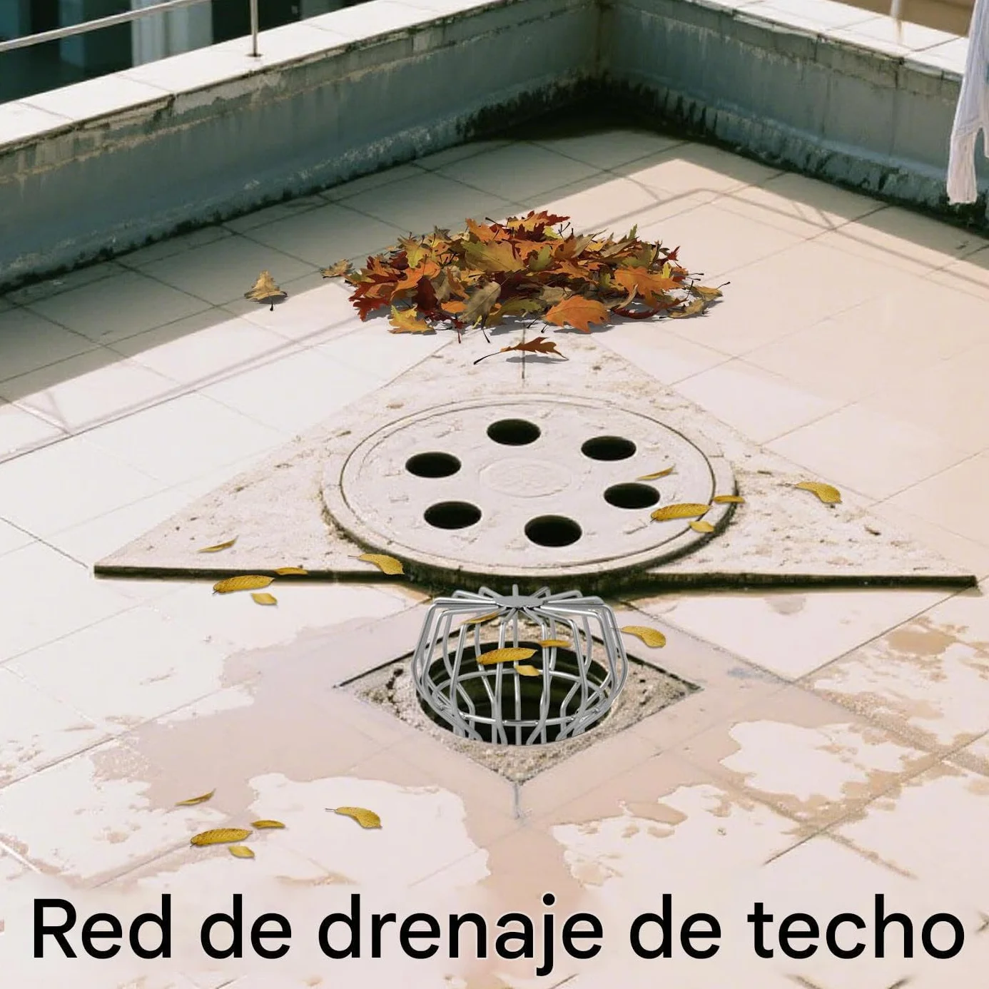 Tapa para Bajante,Coladera para Bajantes - Rejilla Antihojas para Ducha Piscina Jardín Garaje Suelo