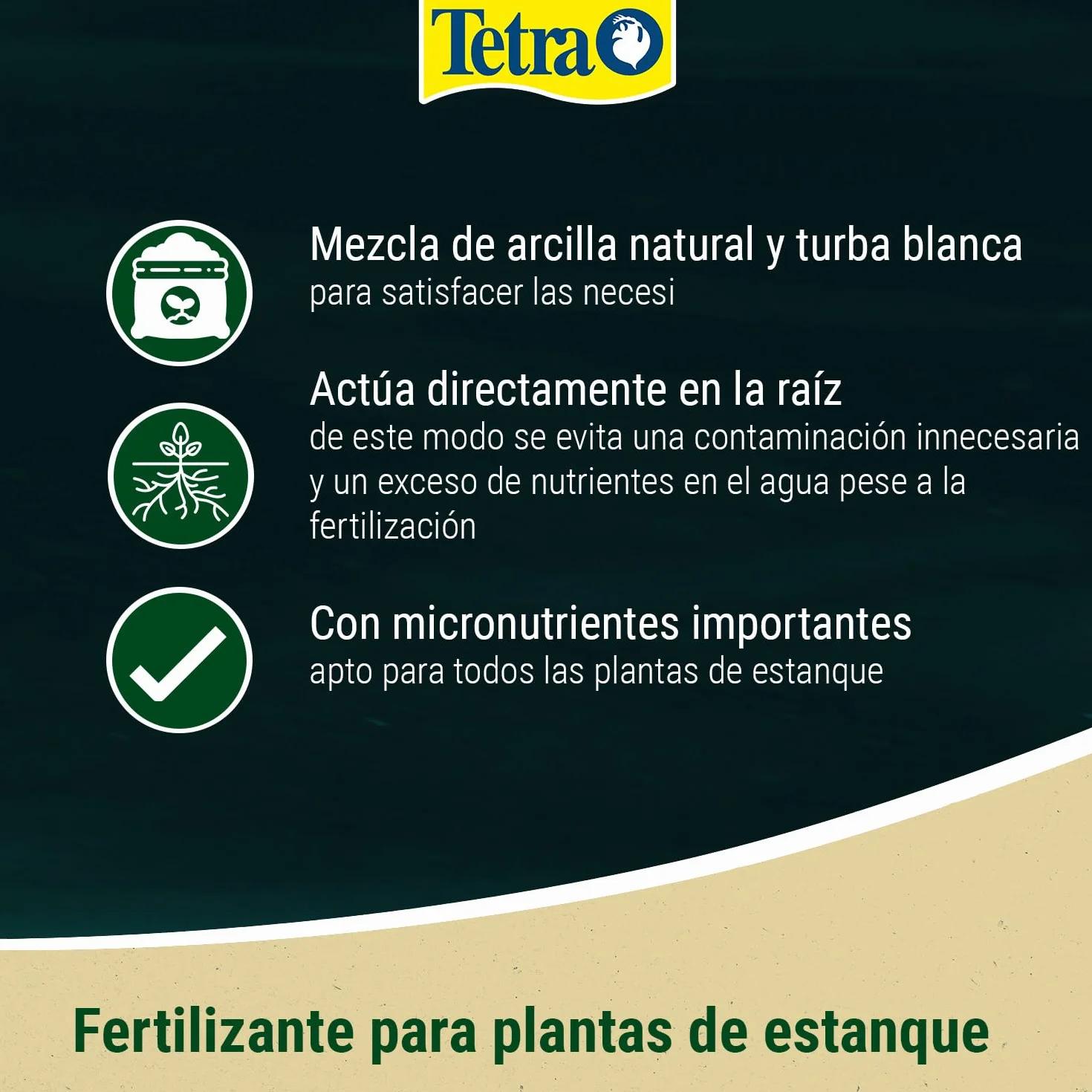 Tetra Pond AquaticCompost - Fertilizante, Tierra para Fondo de Cuenca - Nutrientes para Plantas de Estanque de jardín y Ornamento - Promueve el Crecimiento de Las Plantas - 16 L