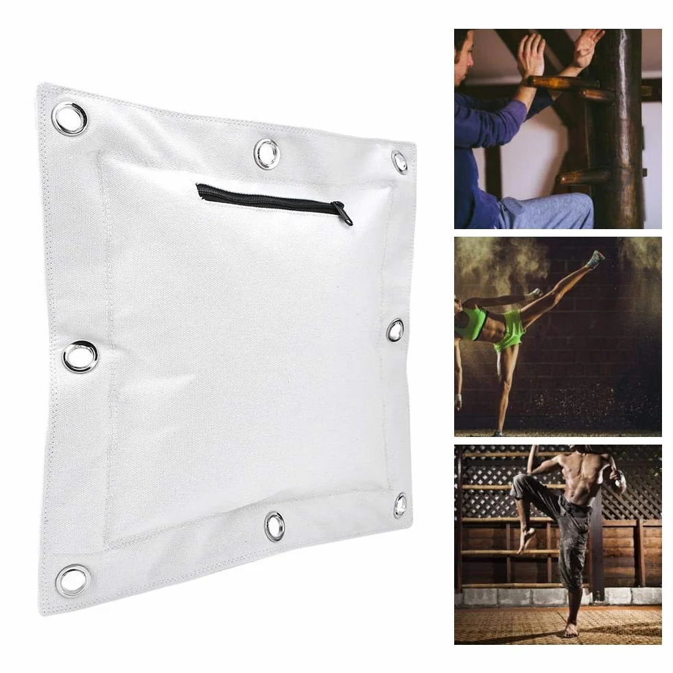 Alomejor Saco de Arena Vacío de Lona con Cremallera para Artes Marciales Muay Thai Kung Fu Makiwara