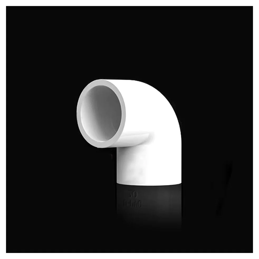 1-10PCS Accesorios De Tubería De Agua De Codo De PVC, Accesorios De Tanque De Peces De Junta De Curvatura De Ángulo Recto De Agua De 90 ° 20-50 Mm Blanco(10pcs,I.D 50mm)
