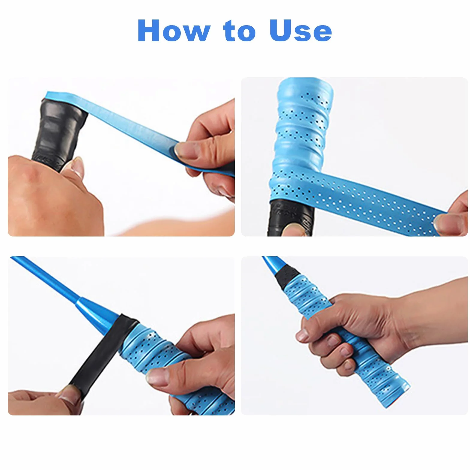 UKOFEW Overgrips Padel 6 Piezas Antideslizante Secado Rápido Raqueta Tenis Bádminton