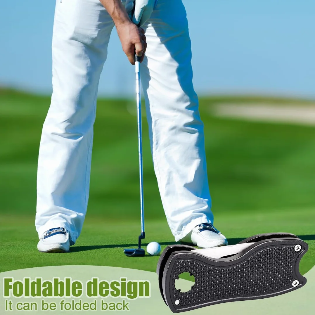 SGERUFZ Herramienta Multifunción Golf Reparar, Cuchara Acero Inoxidable Botón Pop-up Marcador Pelota
