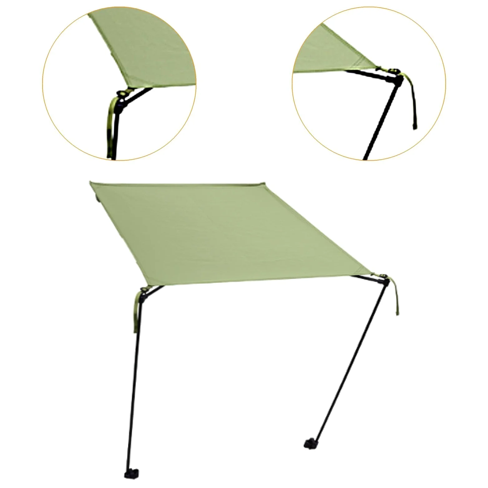 B Baosity Sombra de Silla de Camping Desmontable de Poliéster Resistente con Toldo Portátil Y Mecanismo de Ajuste Rápido Adecuada para Jardín Patio Camping Y, Verde
