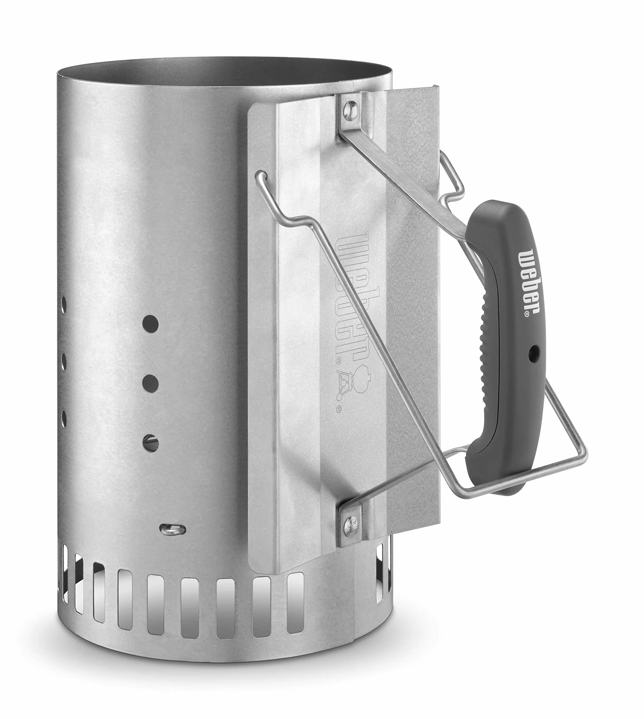 Weber 17631 - Set Chimenea 2 kg de Briquetas + 6 Pastillas de Encendido Blancas, Acero Inoxidable