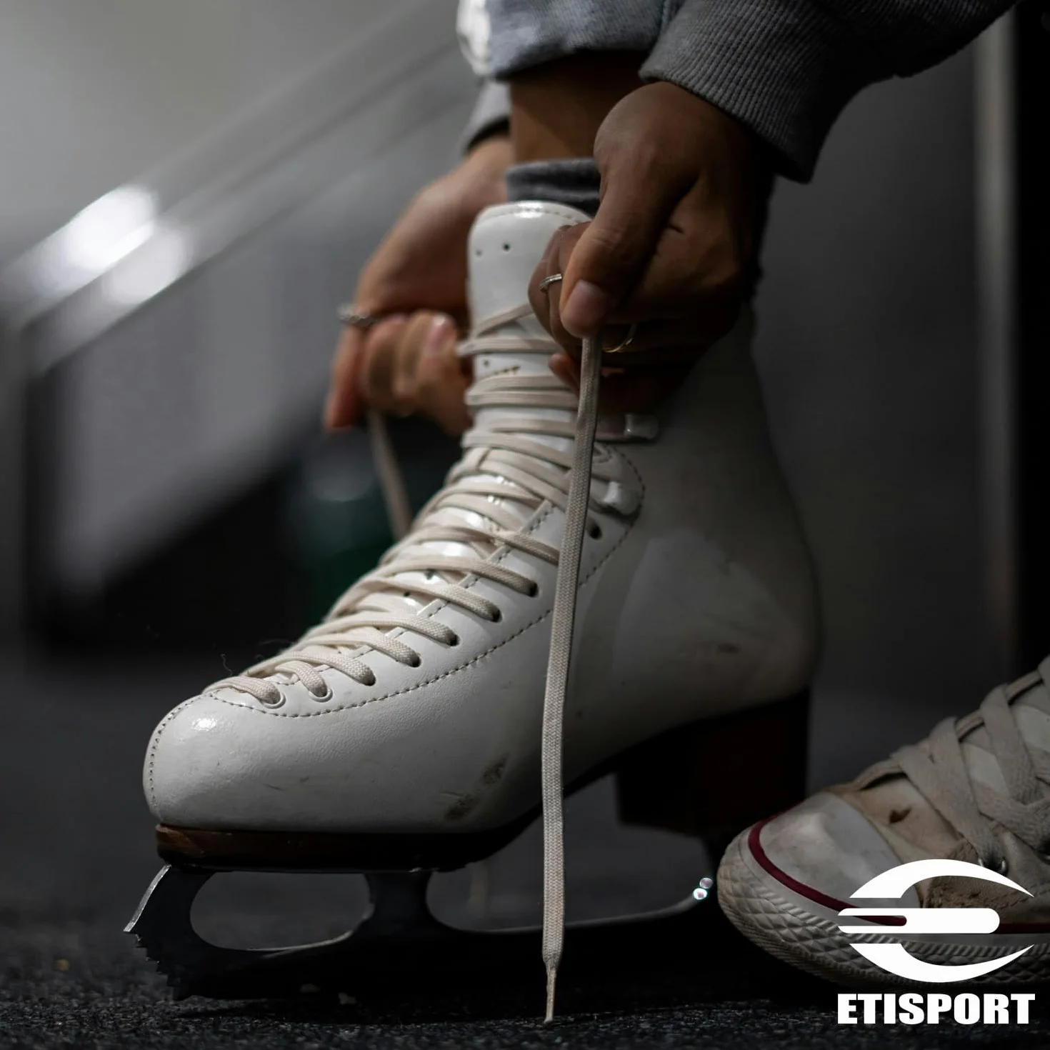 Par de Cordones Patinaje Planos Profesionales para Botas Hielo Artístico