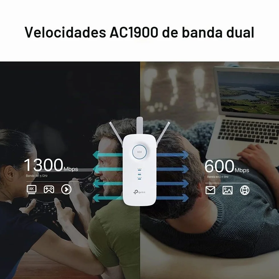 TP-Link RE550 ampliador de red 1000 Mbit/s blanco