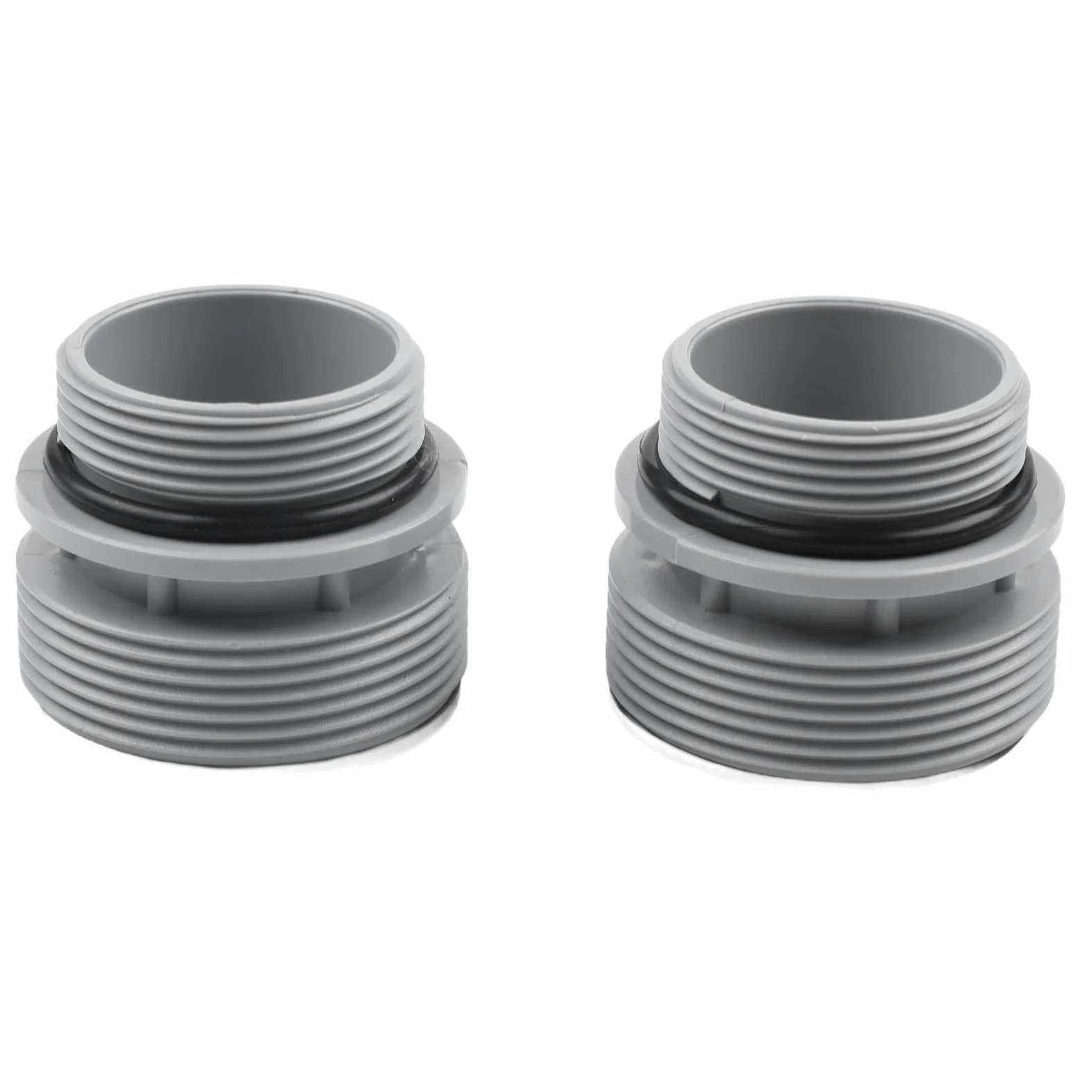 Válvula desviadora de tres vías 1.5 pulgadas, adaptador de manguera y kit de conversión, válvula direccional de fontanería de piscina (negro)