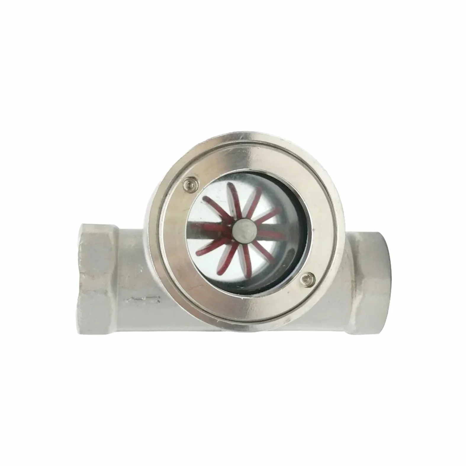 LIUCH 1/4 "3/8" 1/2 "3/4" 1 "1-1/2" 2 "BSPT hembra acero al carbono 201 304 316 indicador de flujo de mirilla de ventana inoxidable con impulsor(316 Stainless Steel,1/2")