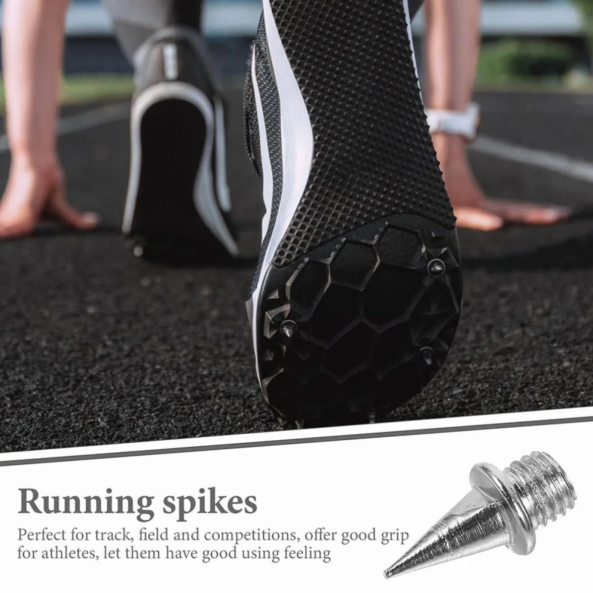 Clavos Zapatillas Atletismo 9mm Acero para Pista Sistema Reemplazo Rápido 30 Piezas