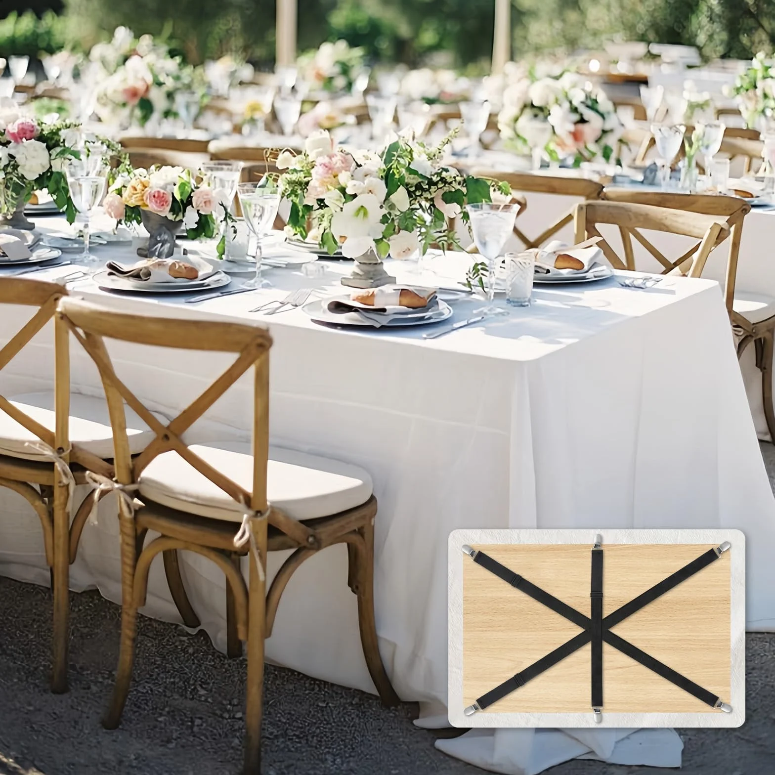 10 pinzas para manteles, para exteriores, para exteriores, para manteles, tensores de sábanas, ajustables, para mesa de jardín, restaurante, mesa de comedor familiar al aire libre