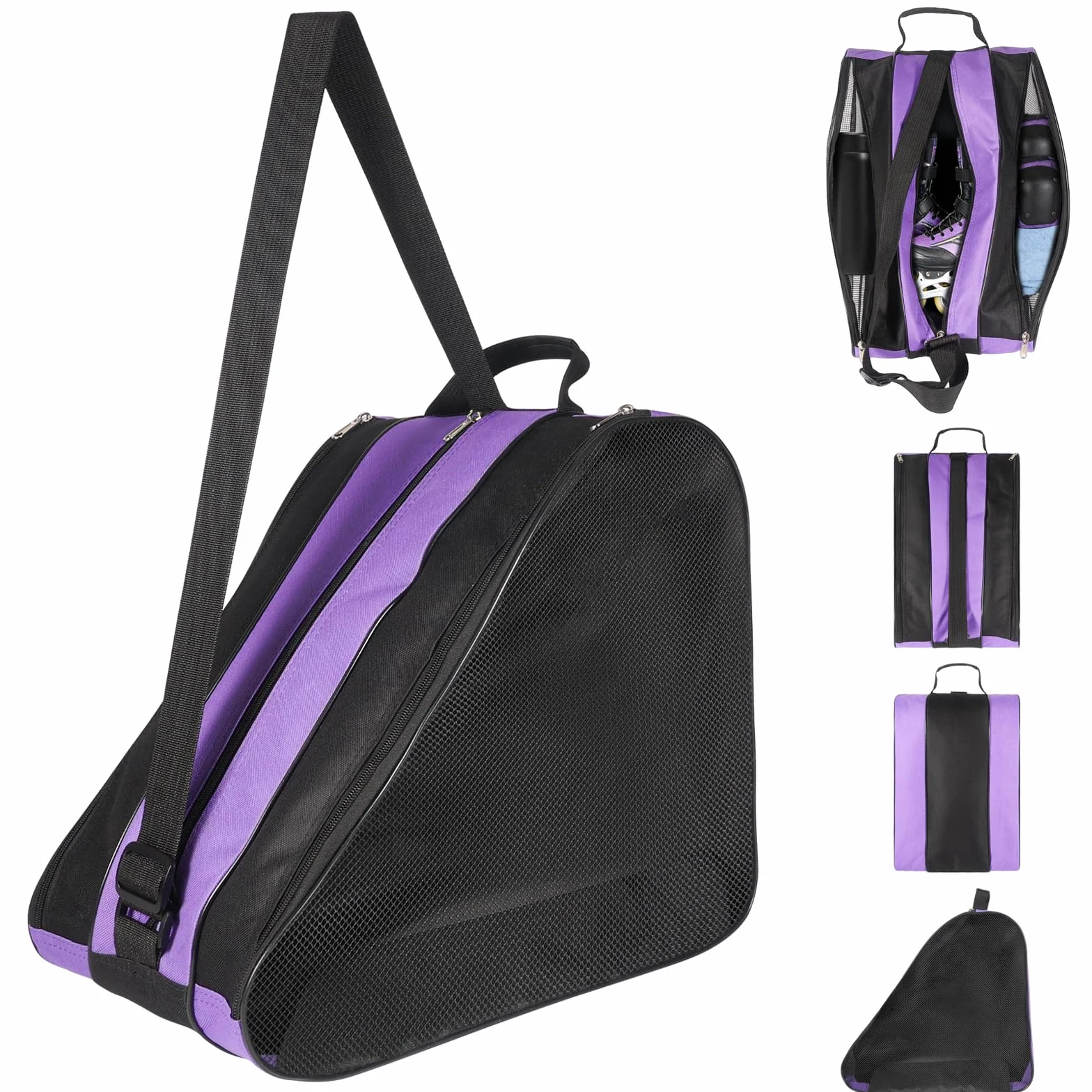 QKURT Bolsa de Patinaje para Niños con Correa Ajustable, Mochila para Patines de Hielo