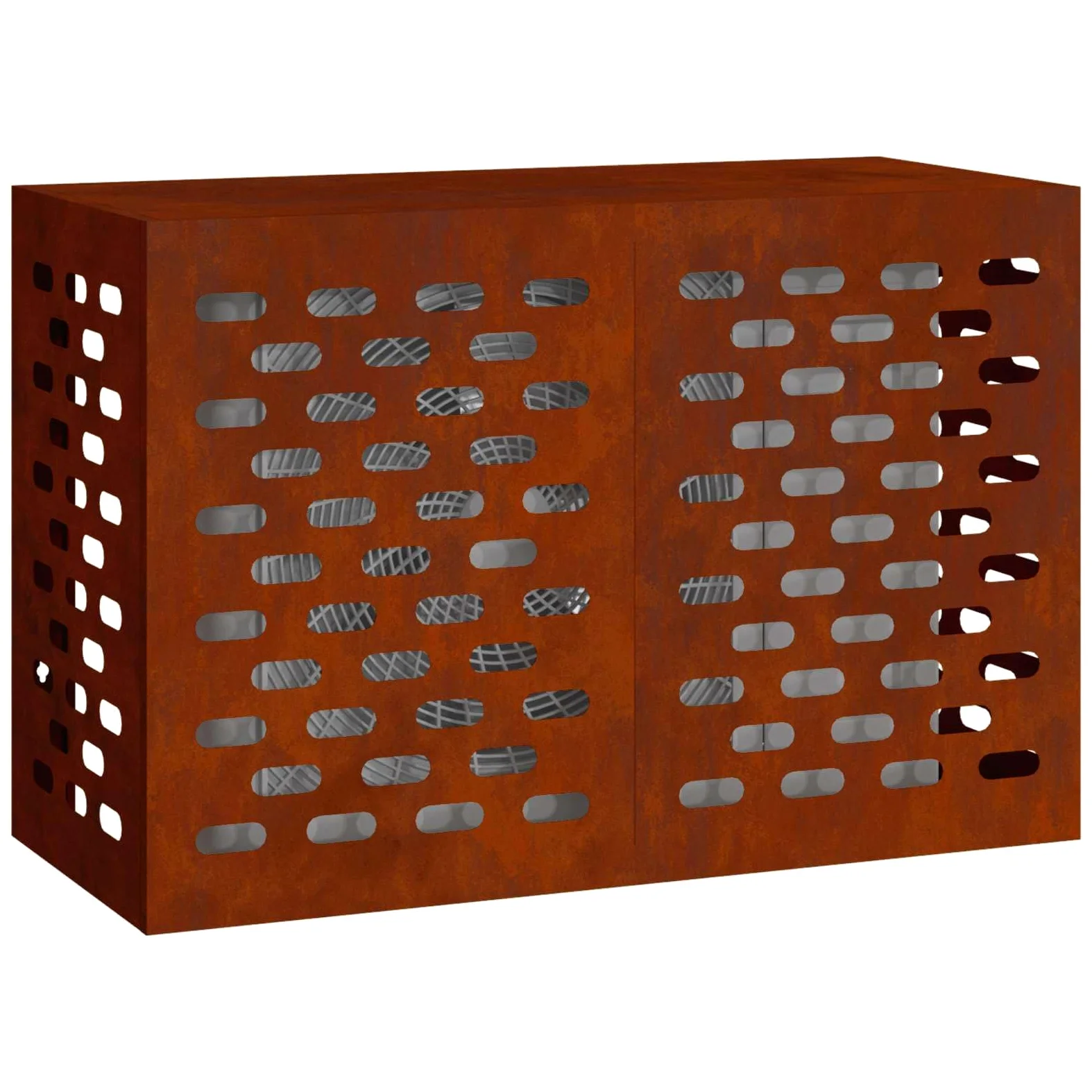 vidaXL Funda para Aire Acondicionado Oxidado 90 x 40 x 60 cm, Funda para Aire Acondicionado, Rectangular, diseño Moderno, protección al Aire Libre, Esencial para terraza