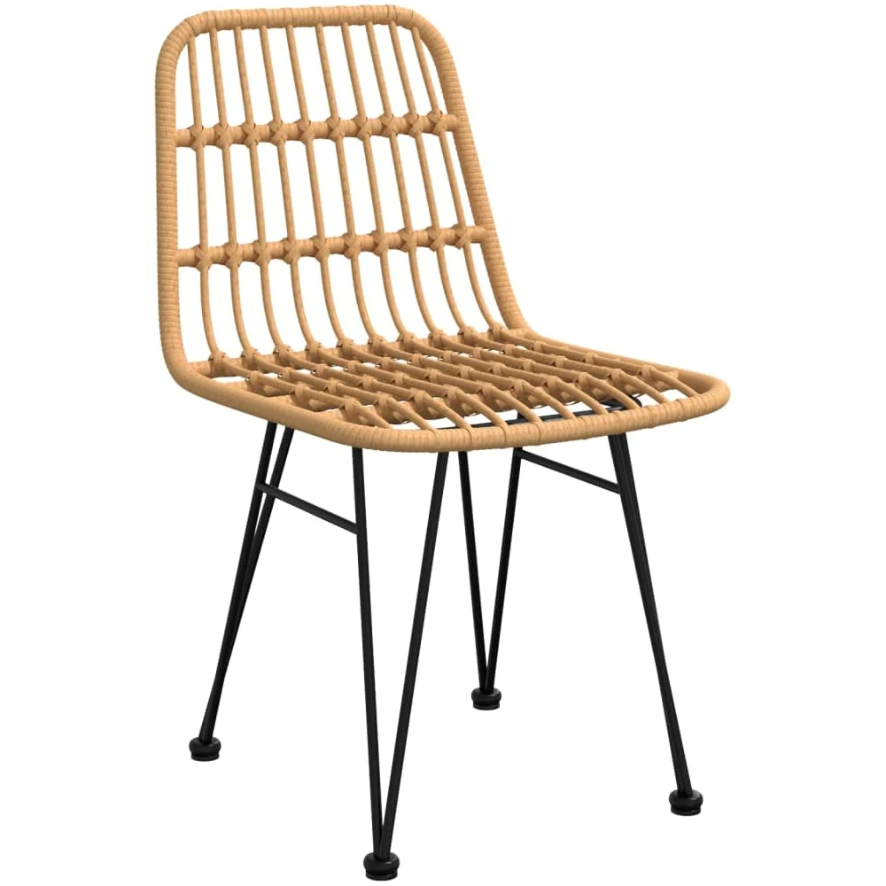 Juego de muebles de jardín de 9 piezas de ratán sintético con estructura de acero y ratán sintético para exteriores