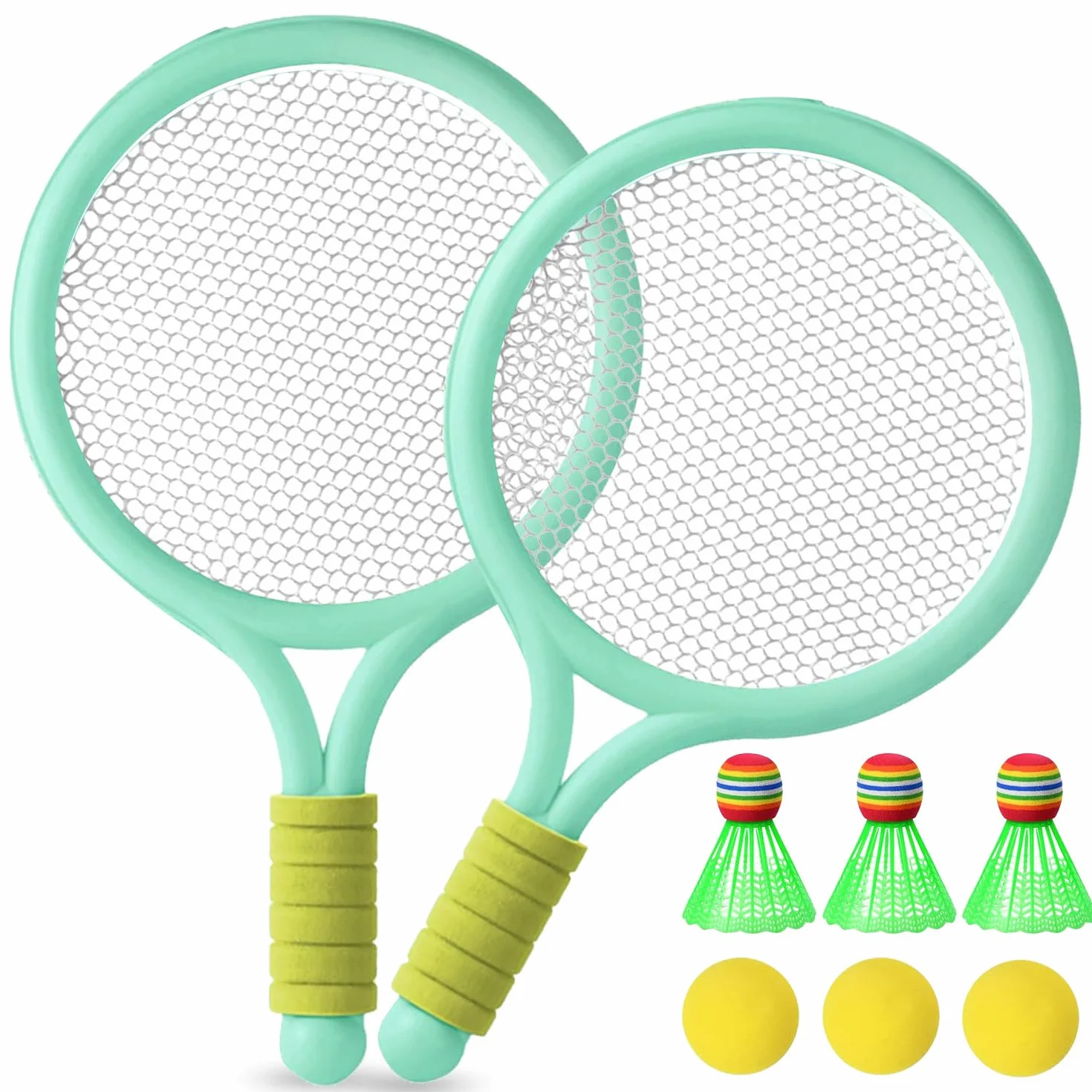 Juego de Raquetas de Tenis y Bádminton para Niños, Set Ligero para Exteriores
