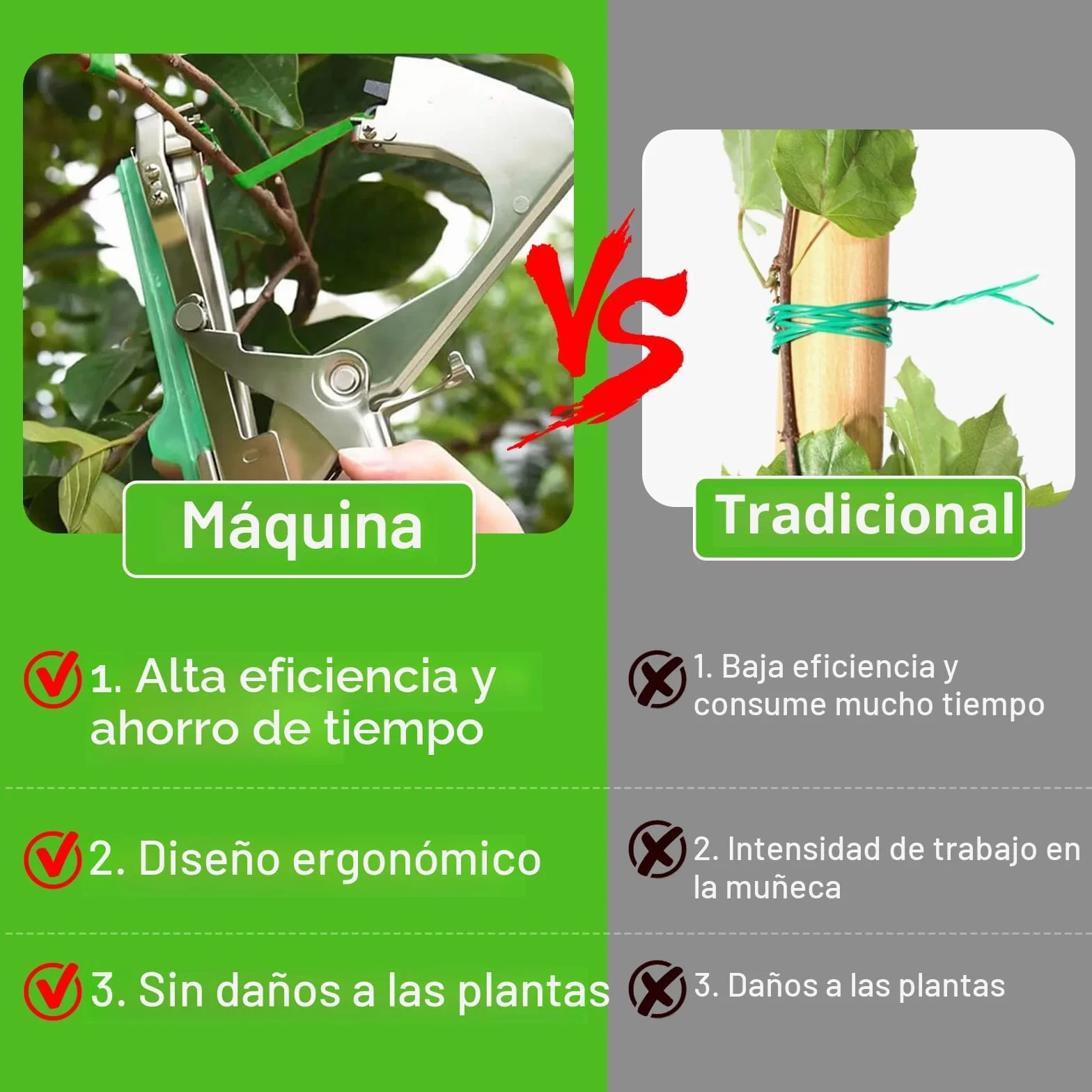 Maquina Atar Tomates Pepino,Herramientas Jardineria Atar de Mano Planta,Jardín Tape Tool Alicates de encuadernación para Plantas, máquina de encuadernación de Plantas