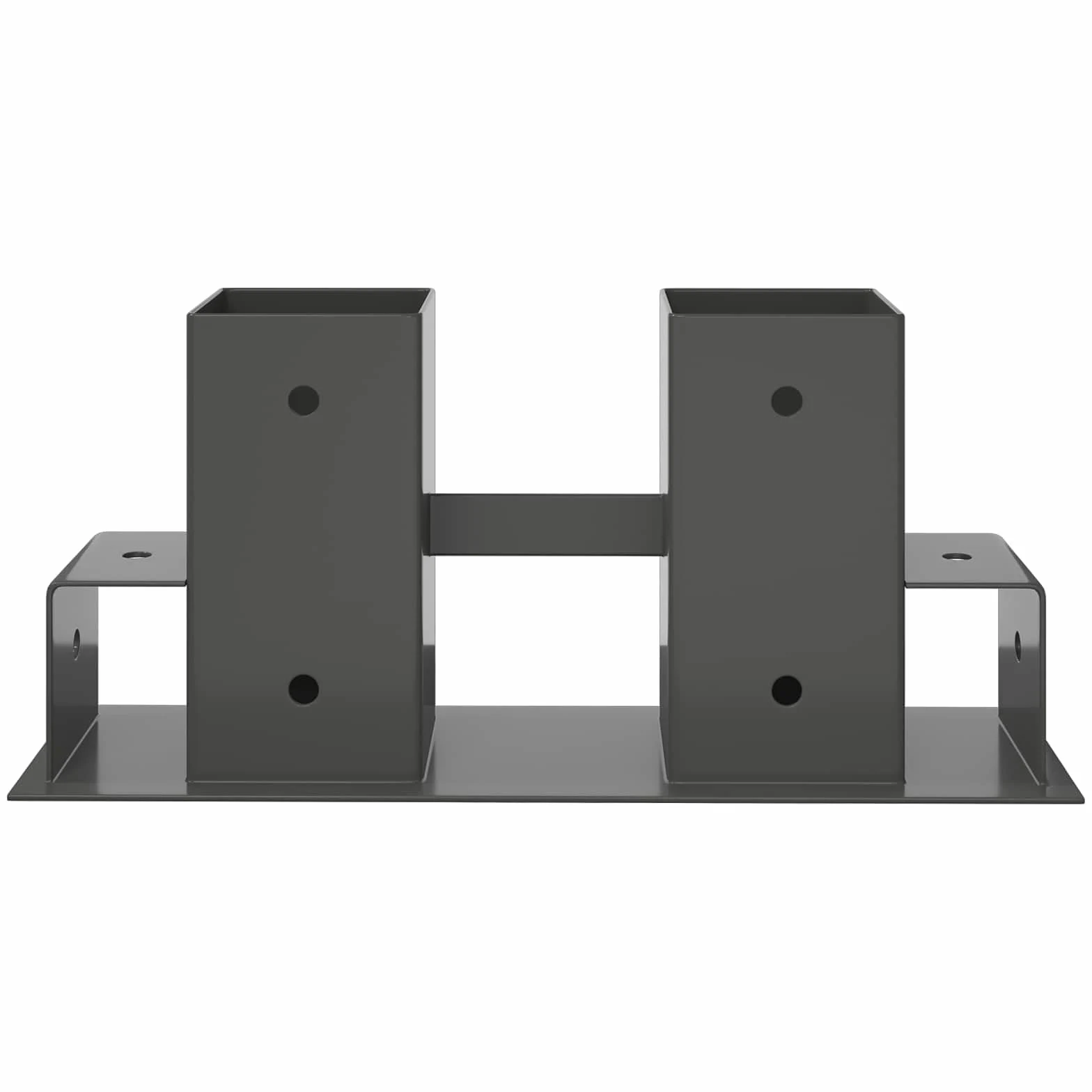 vidaXL Ayuda para Apilar Leña 12 uds. Gris antracita 34 x 10 x 15 cm