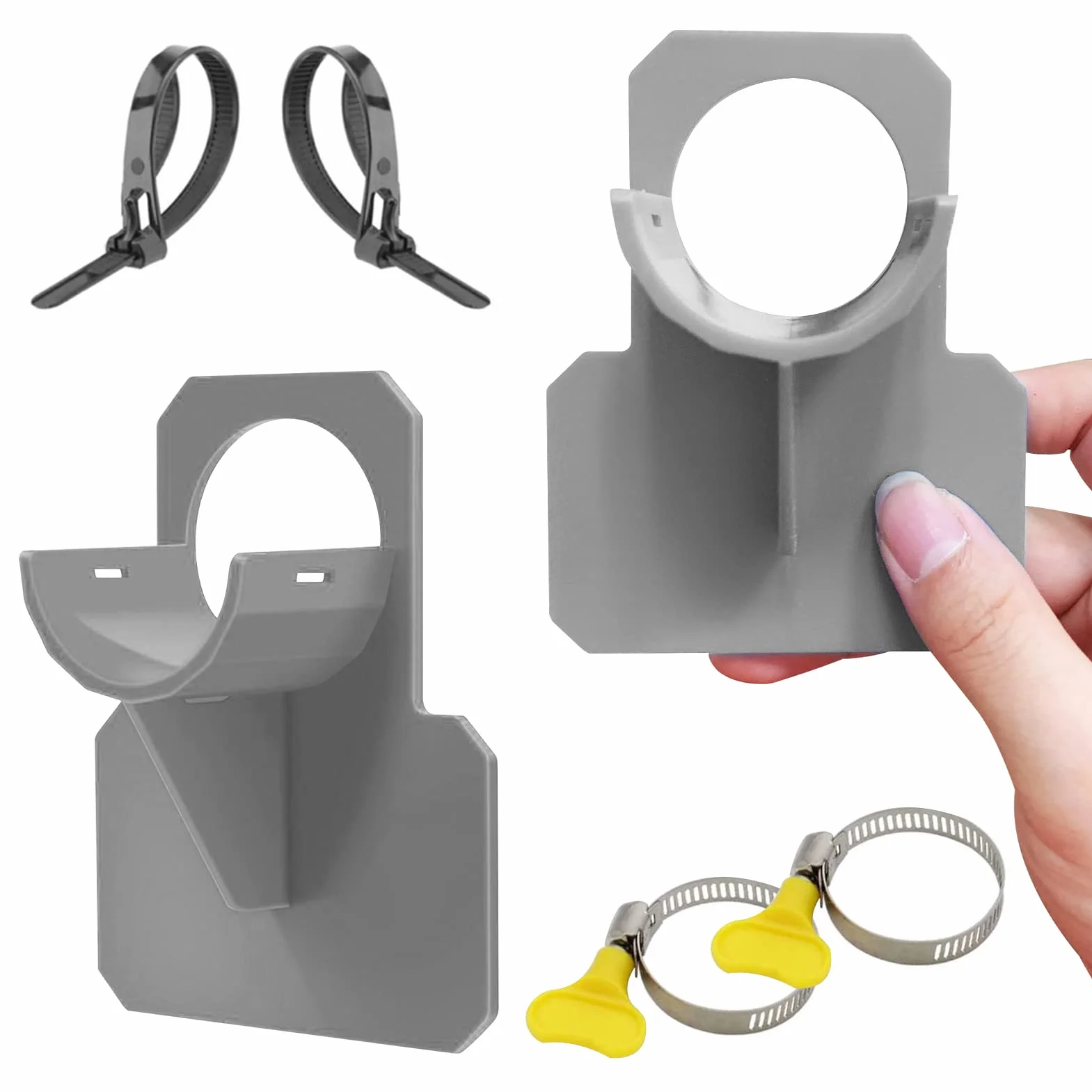 Lfish 2 soportes de manguera para piscina,con protección antipinchazos, antidesgarros, antiestrés (30 – 37 mm)
