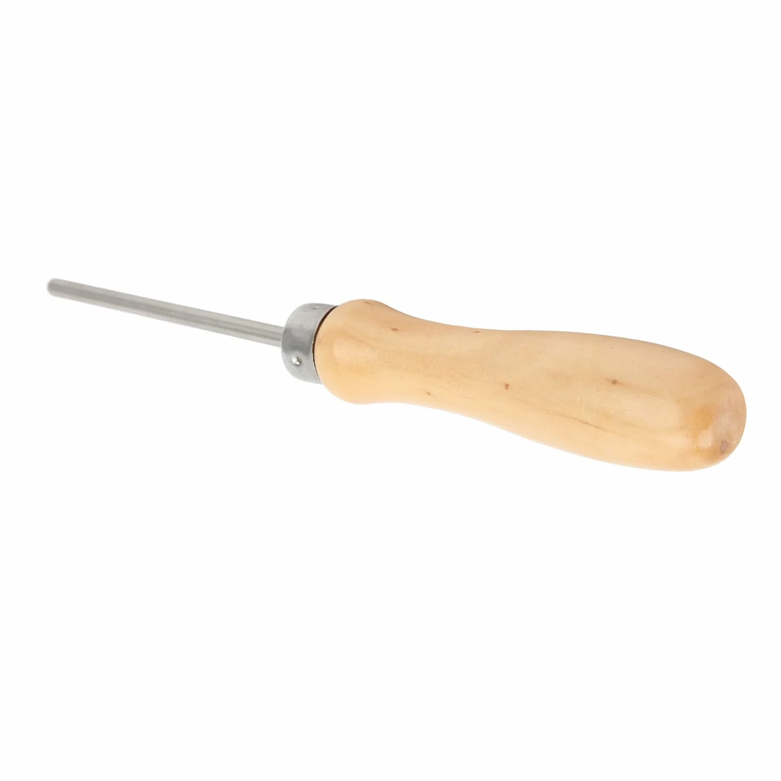 Punzón de cuerda de raqueta de acero inoxidable con mango de madera para reparación de tenis