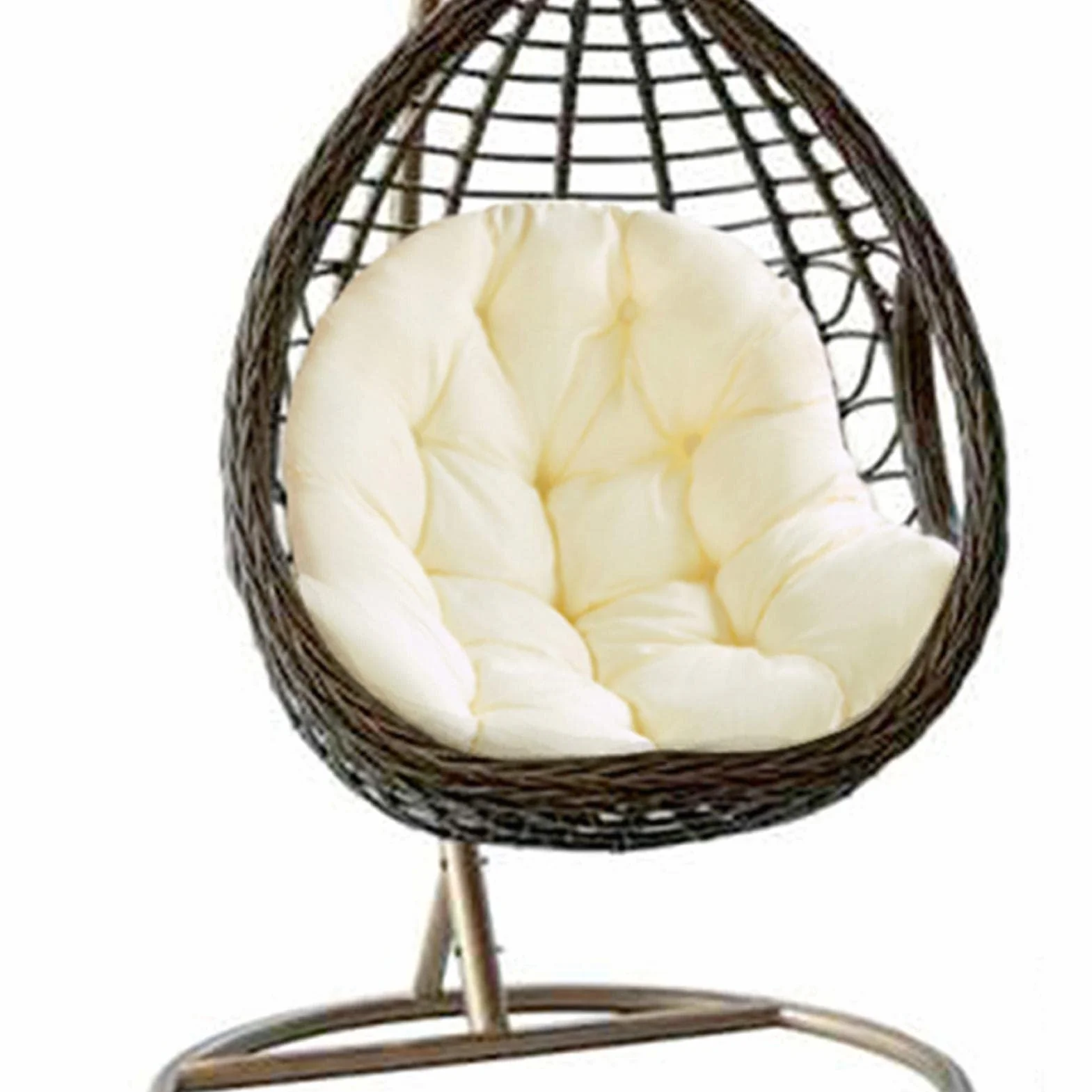 Cojín de Silla de Cesta Colgante Grueso, Lavable, Repuesto de cojín para Silla de Huevo, cojín de Silla de Huevo Colgante, , Grueso, cómodo cojín para Asiento para Interior y Exterior,