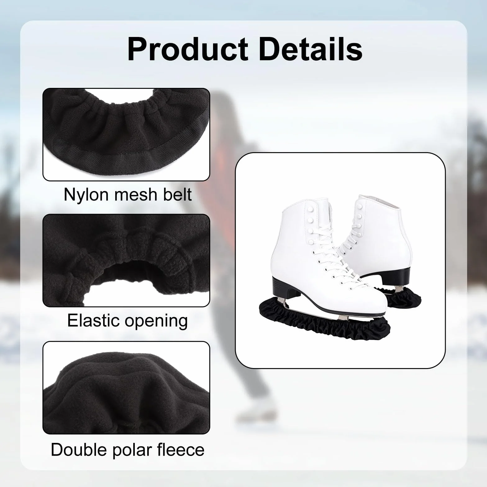 Soakers Protectores de Cuchillas para Patines de Hielo, Fundas Universales de Microfibra Absorbente Antióxido