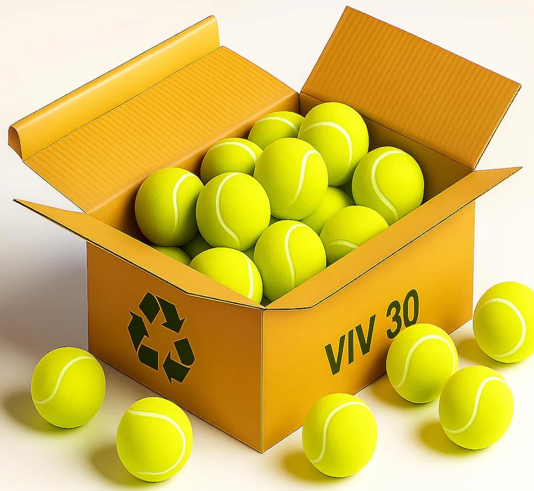 VIV Advanced Tennis Balls Bulk Case 30/50/100 Official Size High-Pressure 53" Bounce Durable All Court Surfaces