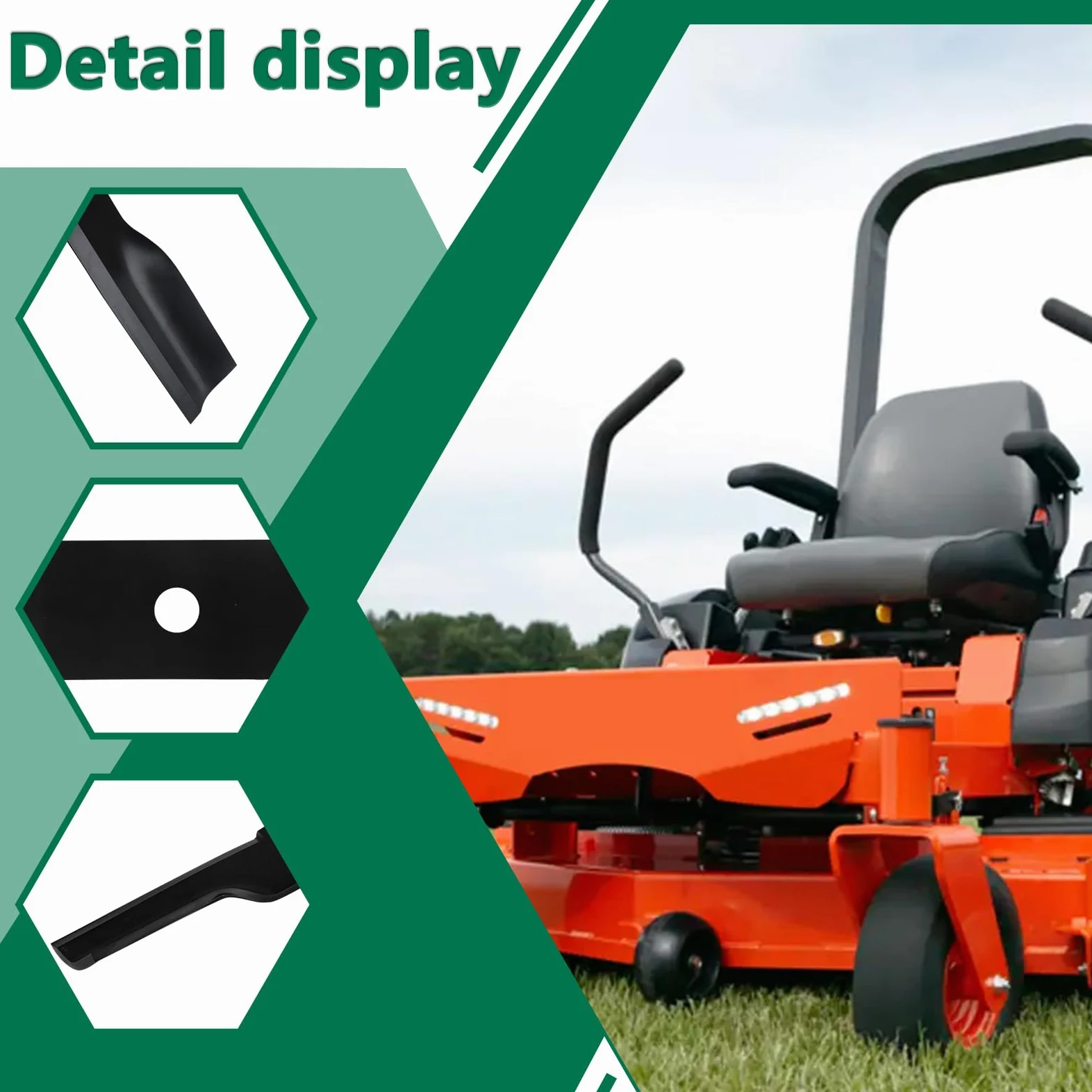 K5559-34330 391-612 - Cuchillas de repuesto para cortacésped KUBOTA de 42 pulgadas de giro cero Z122R K555934330