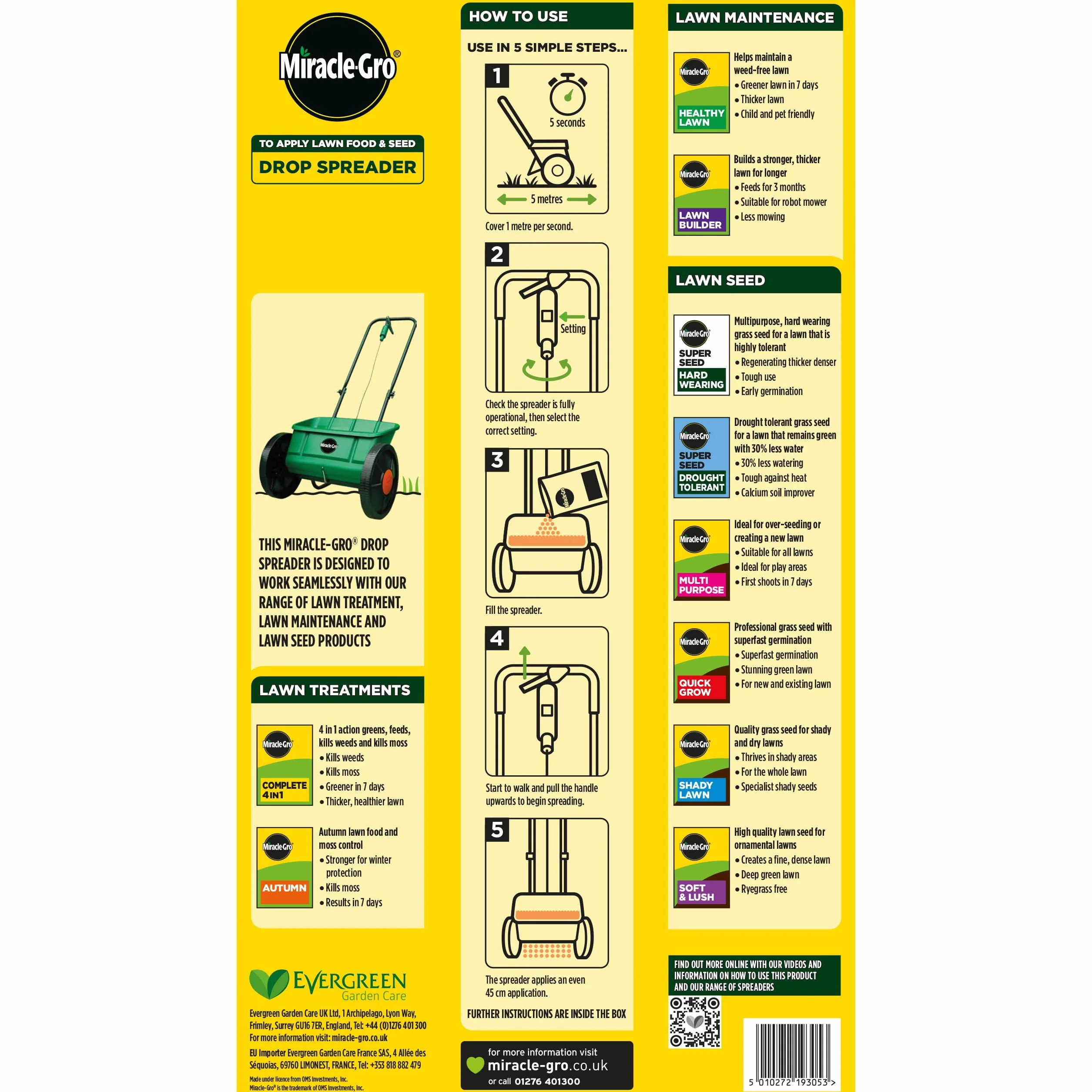 Miracle-Gro Esparcidor de semillas de césped