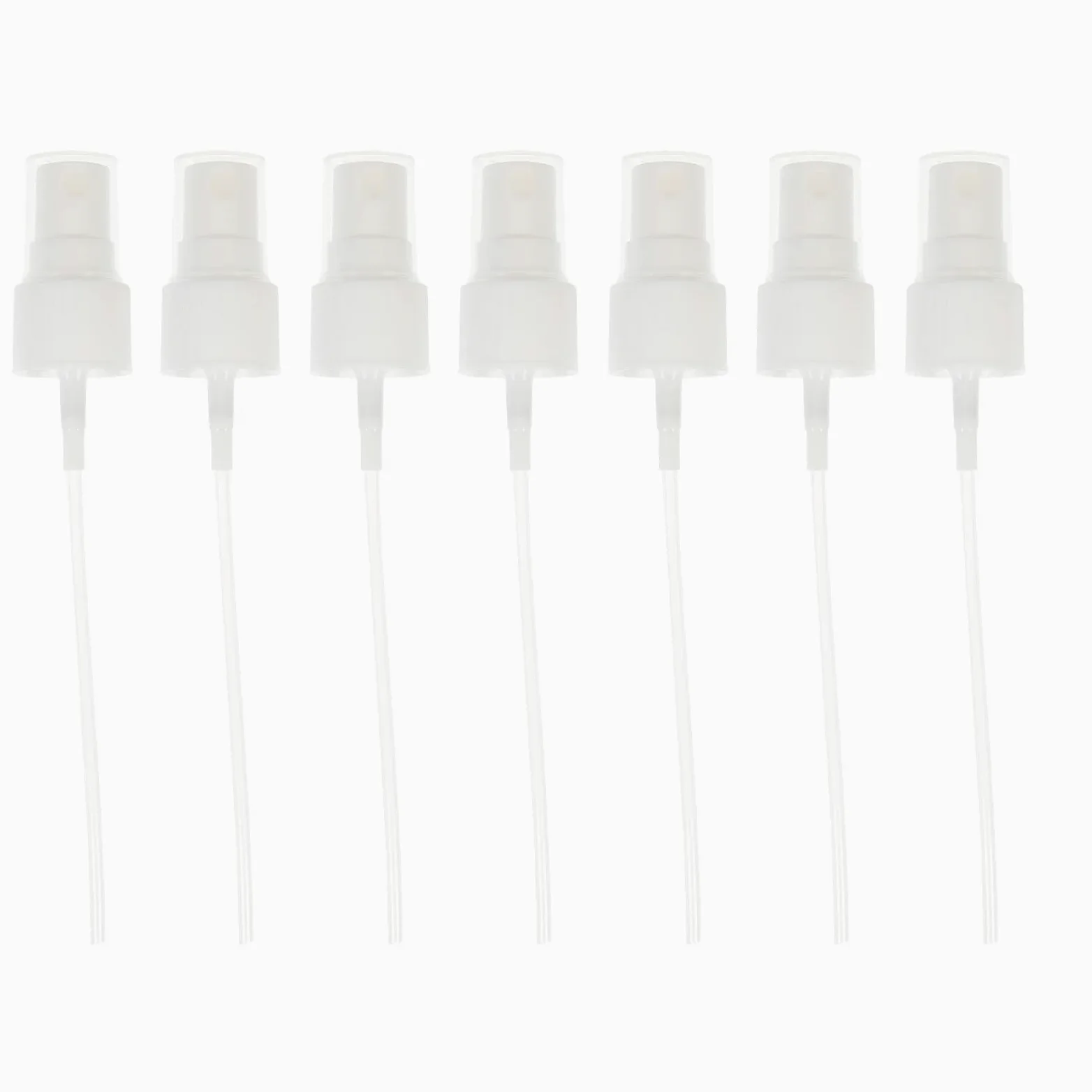 Boquilla de pulverizador con gatillo, Boquilla de botella pulverizadora, 100 Uds., plástico blanco, 20cm, bomba ambientadora pulverizador esencia repuesto