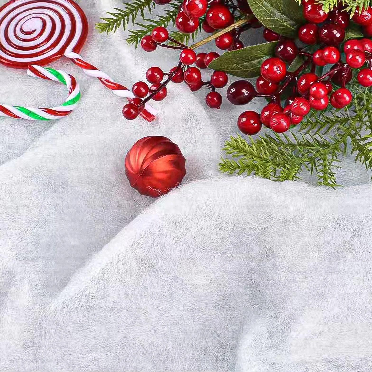 RANJIMA Manta de nieve artificial para Navidad, 80 x 240 cm, gruesa, suave, decoración navideña, manta de nieve, nieve artificial para árbol de Navidad, pantallas de pueblo de invierno, camino de mesa