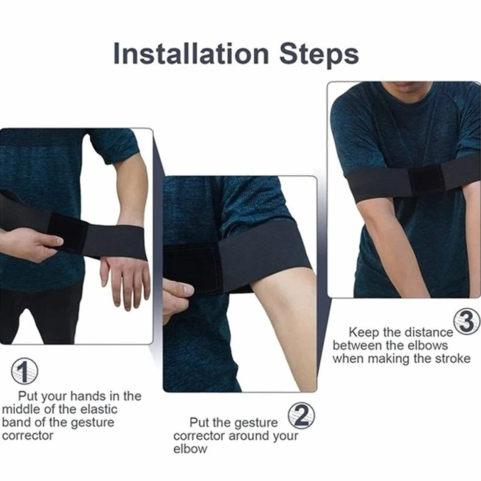 Cinturón de Brazo Oscilante para Entrenamiento de Golf, 2 Piezas Corrección de Postura y Memoria Muscular