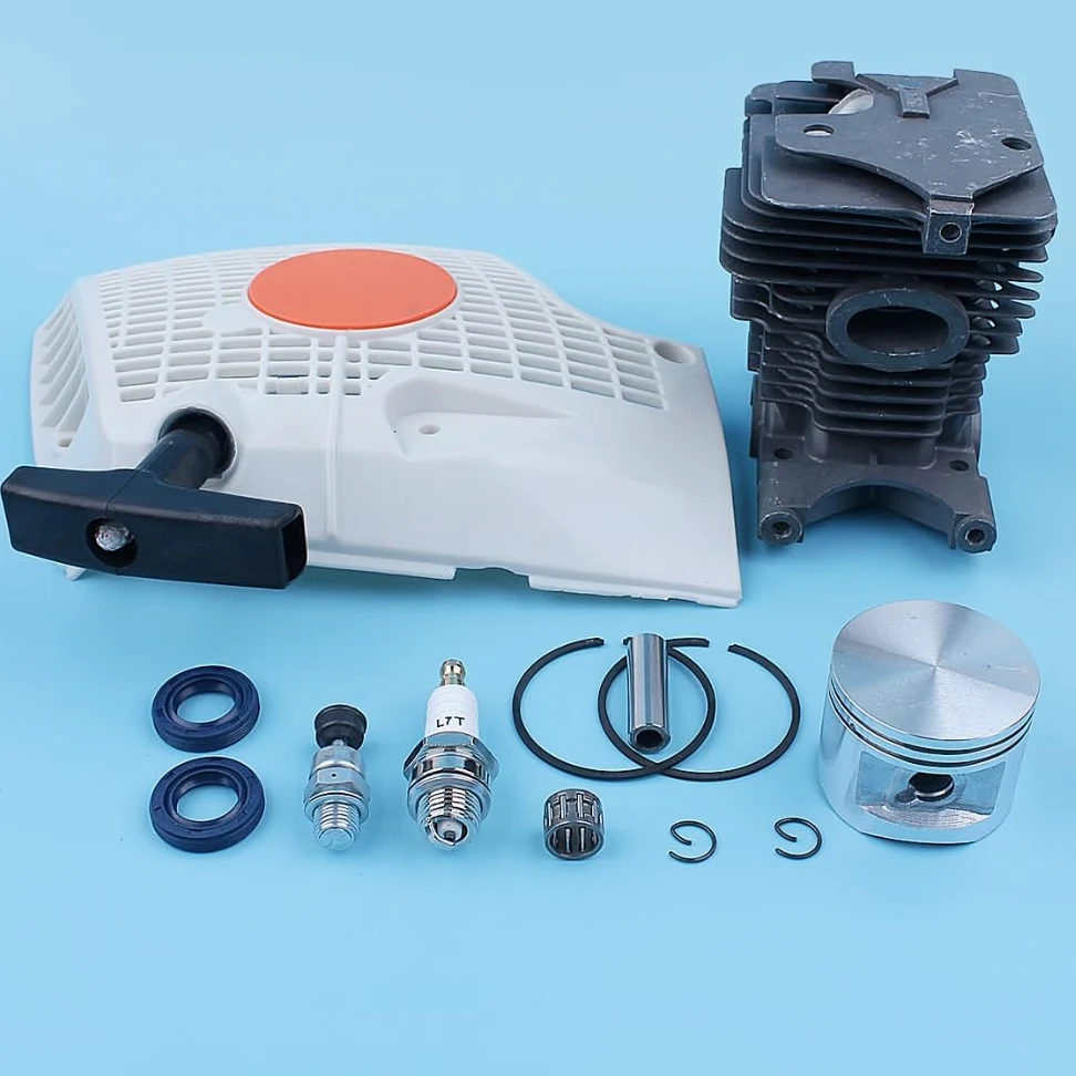 Kit de cojinete de sello de aceite de arranque de retroceso de pistón de cilindro de 46mm, for piezas de repuesto de motosierra STIHL, MS270 MS280 MS280C Kit de sello de aceite para motosierra