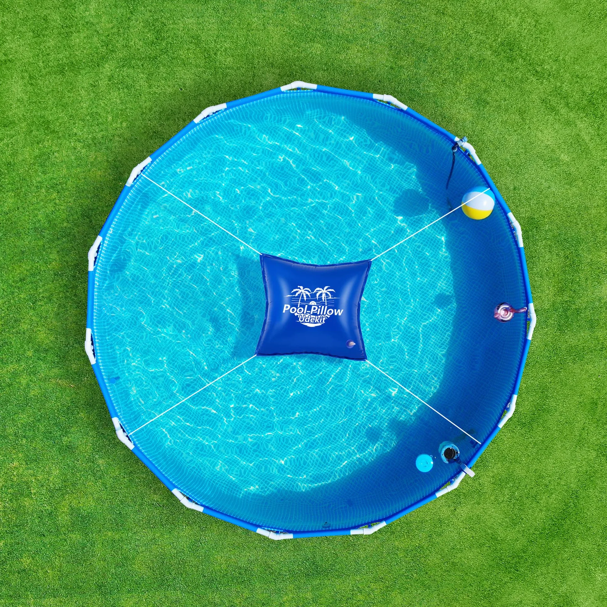 Piscina Aire Almohada Inflable Flotante Anticongelante Piscina Cubierta Aire Almohada Cojín 120 x 240 cm