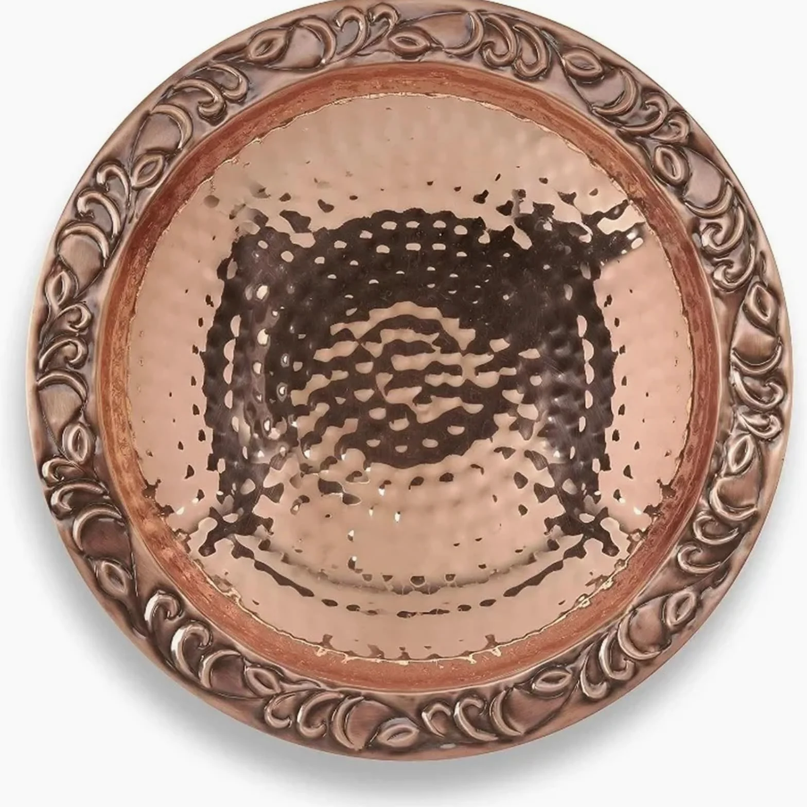 Metal Bebedero pajaros con Pie Baño for pájaros, pequeño, cobre puro(Birds)