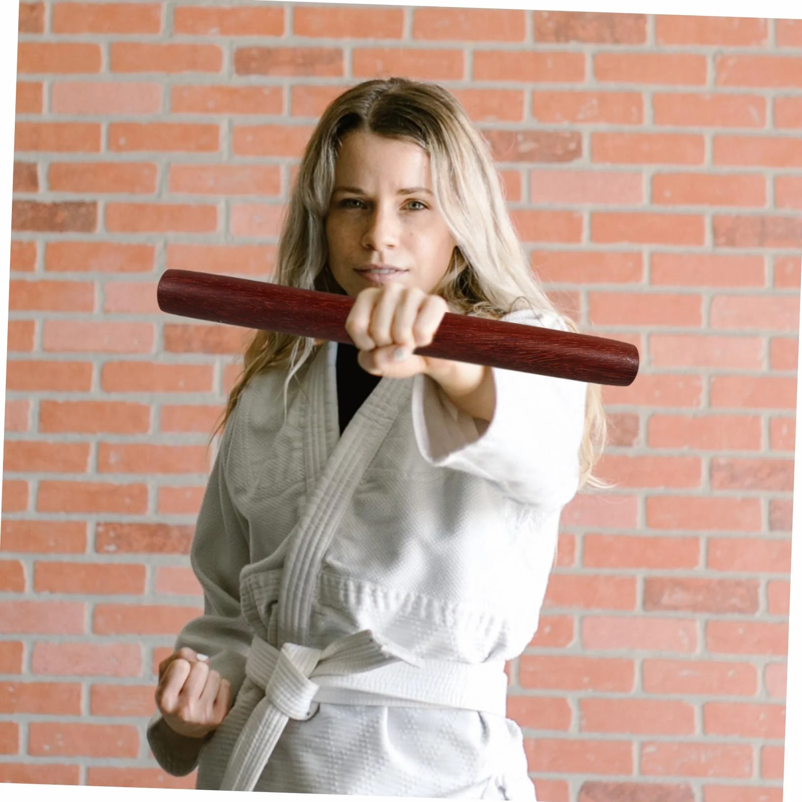 BESTonZON Defensa Personal Palo de Madera para Tai Chi Ejercicio al Aire Libre