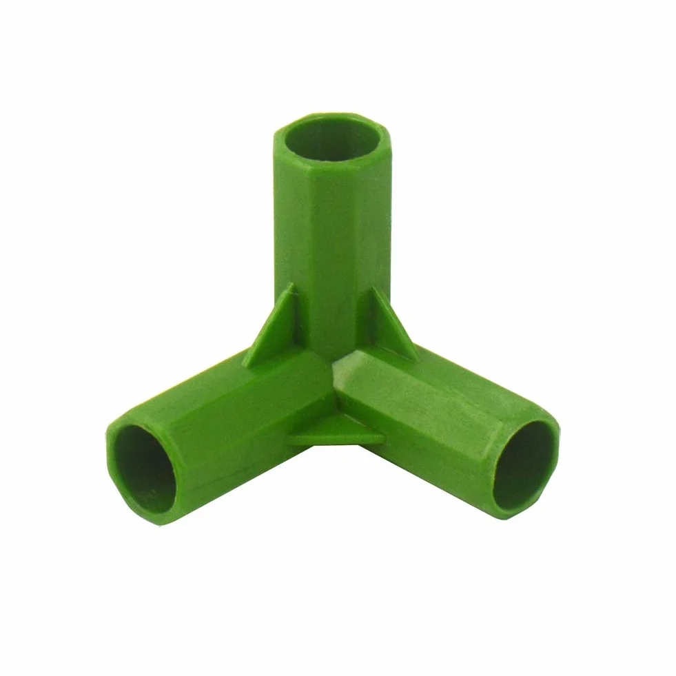 Gardening Will 10 conectores de PVC de 3 vías de 11 mm para marcos de invernadero resistentes