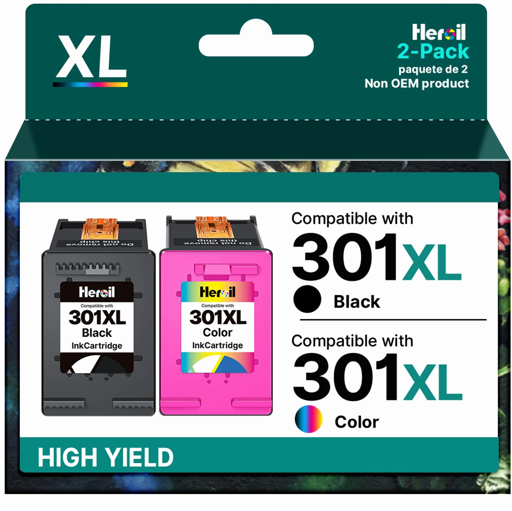 Cartuchos de Tinta HP 301XL Negro y Color, Alta Capacidad Compatible para HP Envy 4500 DeskJet 2540 OfficeJet 2620