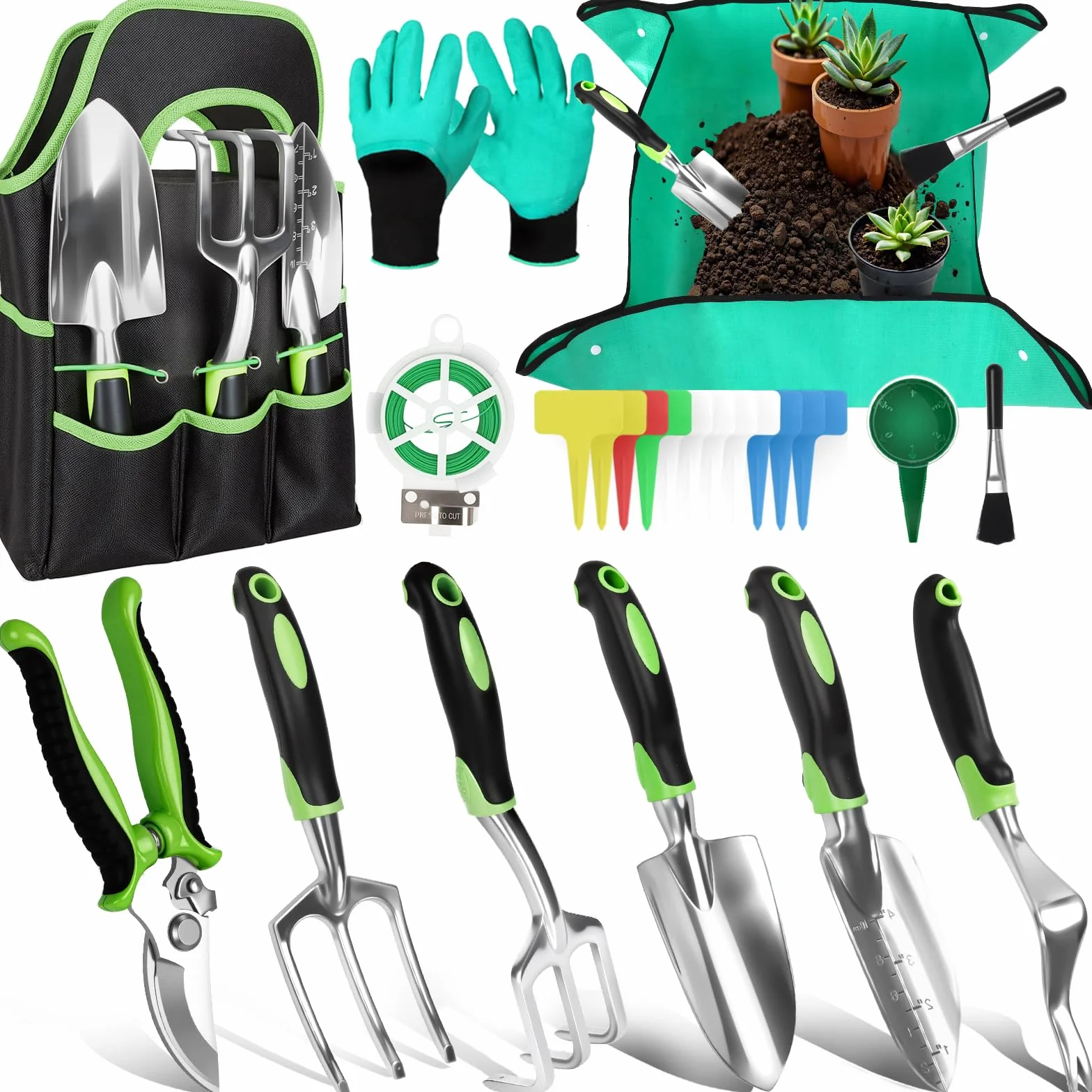 USHOP Juego de Herramientas de Jardinería,Juego de Herramientas de Mano de Jardín,Kit de Herramientas de Mano de Jardinería,Las Suculentas Herramienta,Mini Herramientas de Jardín para Trasplante