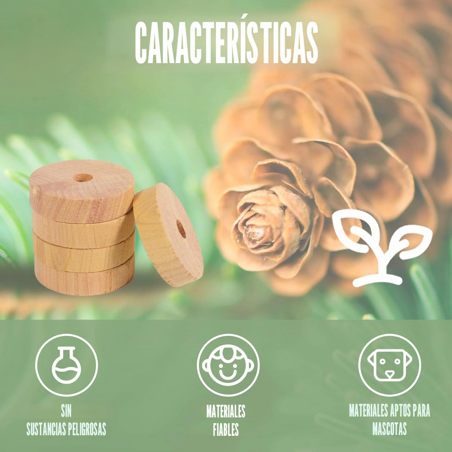 JAMATA Anillos de Cedro Antipolillas Natural 60 Piezas, Cedro Rojo Aromático 100% Orgánico para Armarios, Perchas y Cajones, Protección Duradera y Ecológica contra Polillas y Humedad,anti mites