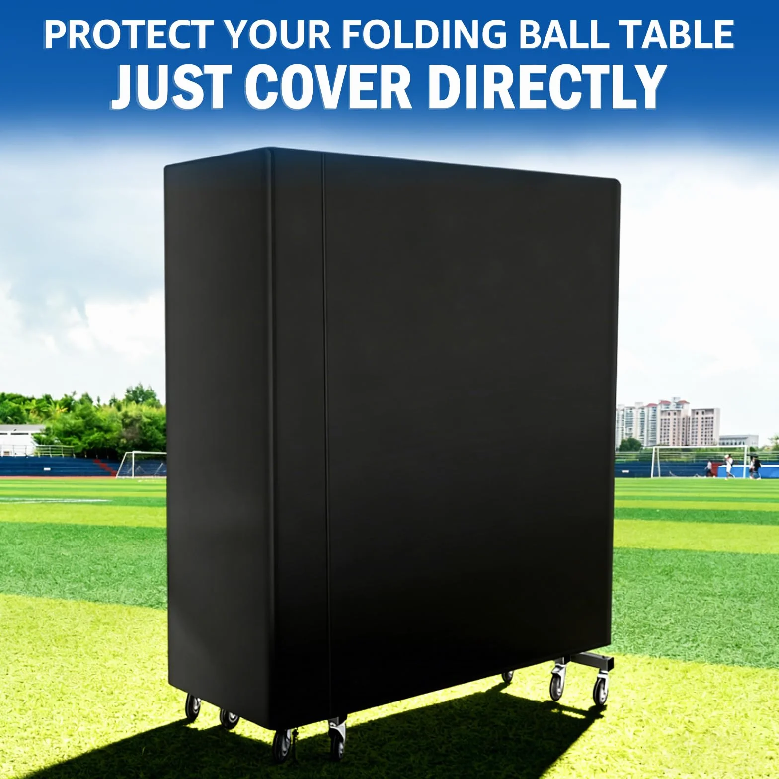 Funda para mesa de ping pong 165 x 70 x 185 cm 210D tela Oxford protección UV resistente al viento