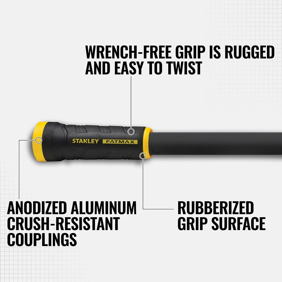 STANLEY BDS7390 FATMAX - Manguera de jardín EXOJACKET de alta resistencia de 75 pies x 5/8 pulgadas, color amarillo, negro