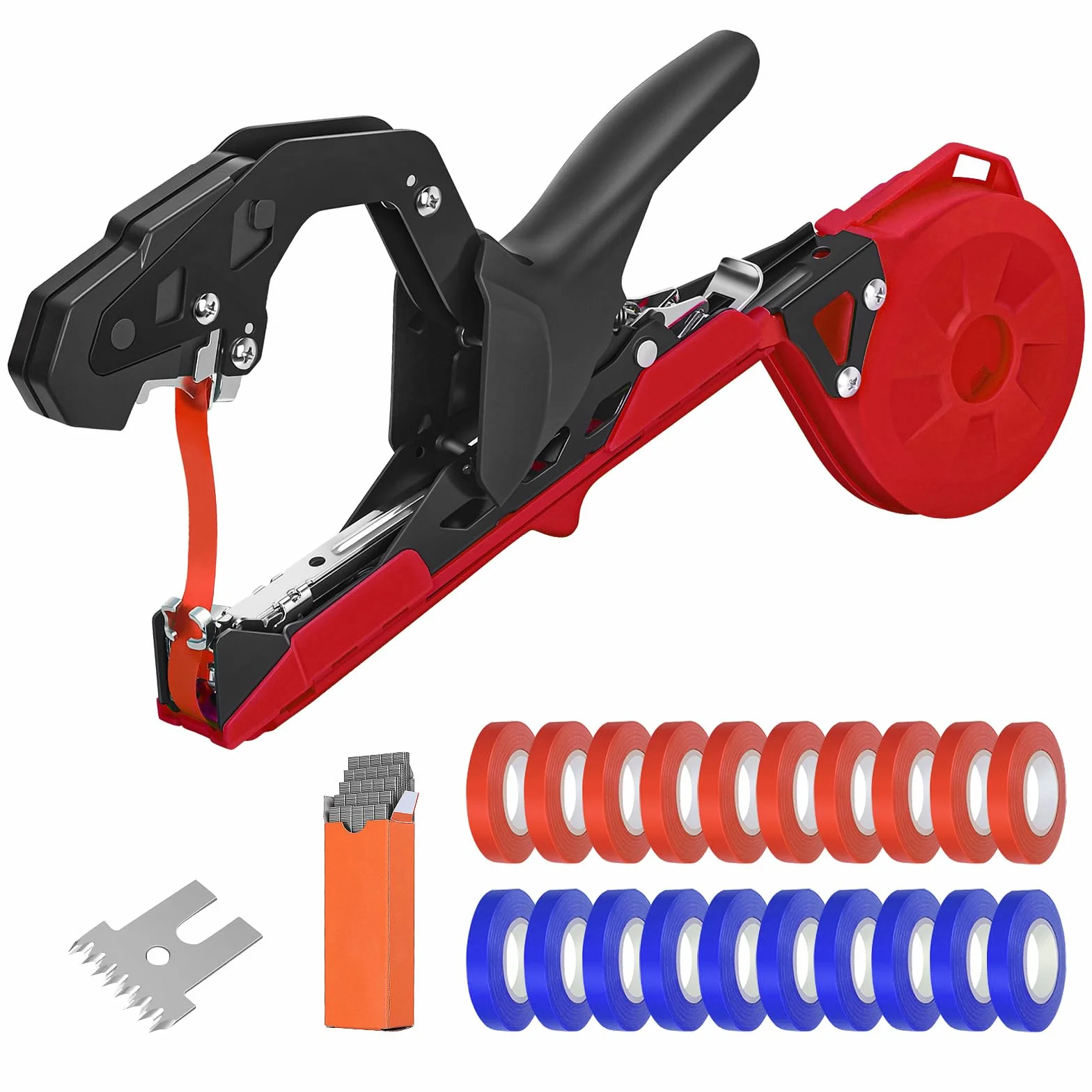 Profesional Maquina Atadora de Atar Tomates Plantas Herramientas Jardineria Máquina Manual Huerto Cinta Pinzas Ramas Atadora Agricola Tomate Viña Hortalizas Pepino UVA Fruta Flores Tape Tool